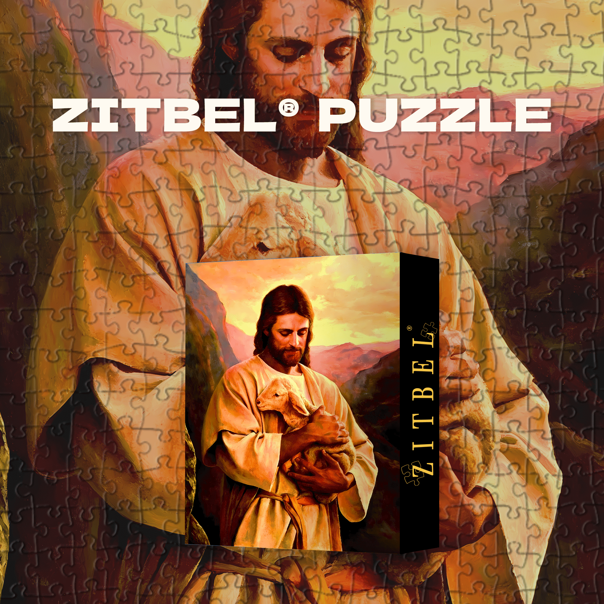 Lost Lamb 500pcs/1000pcs Jigsaw Puzzle, Scratch-Resistant, Interactive Family Game & Brain-Boosting DIY Decor, Perfect for Halloween, Christmas & New Year Gifts, Family Puzzle Game