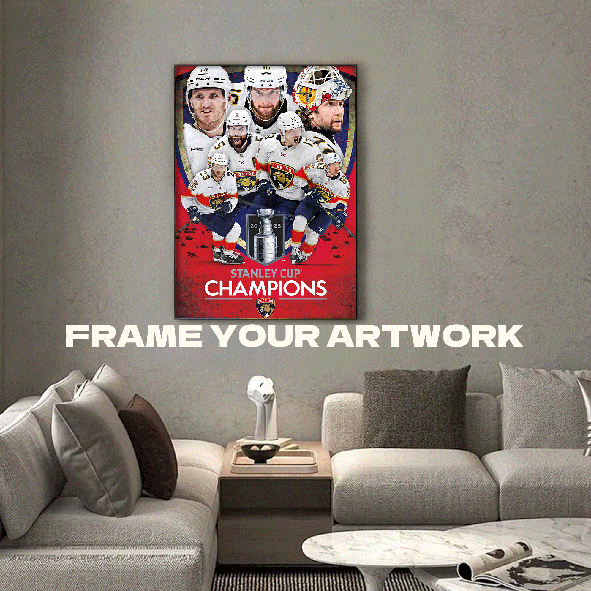 NHL Florida 500pcs/1000pcs Jigsaw Puzzle, Scratch-Resistant, Interactive Family Game & Brain-Boosting DIY Decor, Perfect for Halloween, Christmas & New Year Gifts, Family Puzzle Game