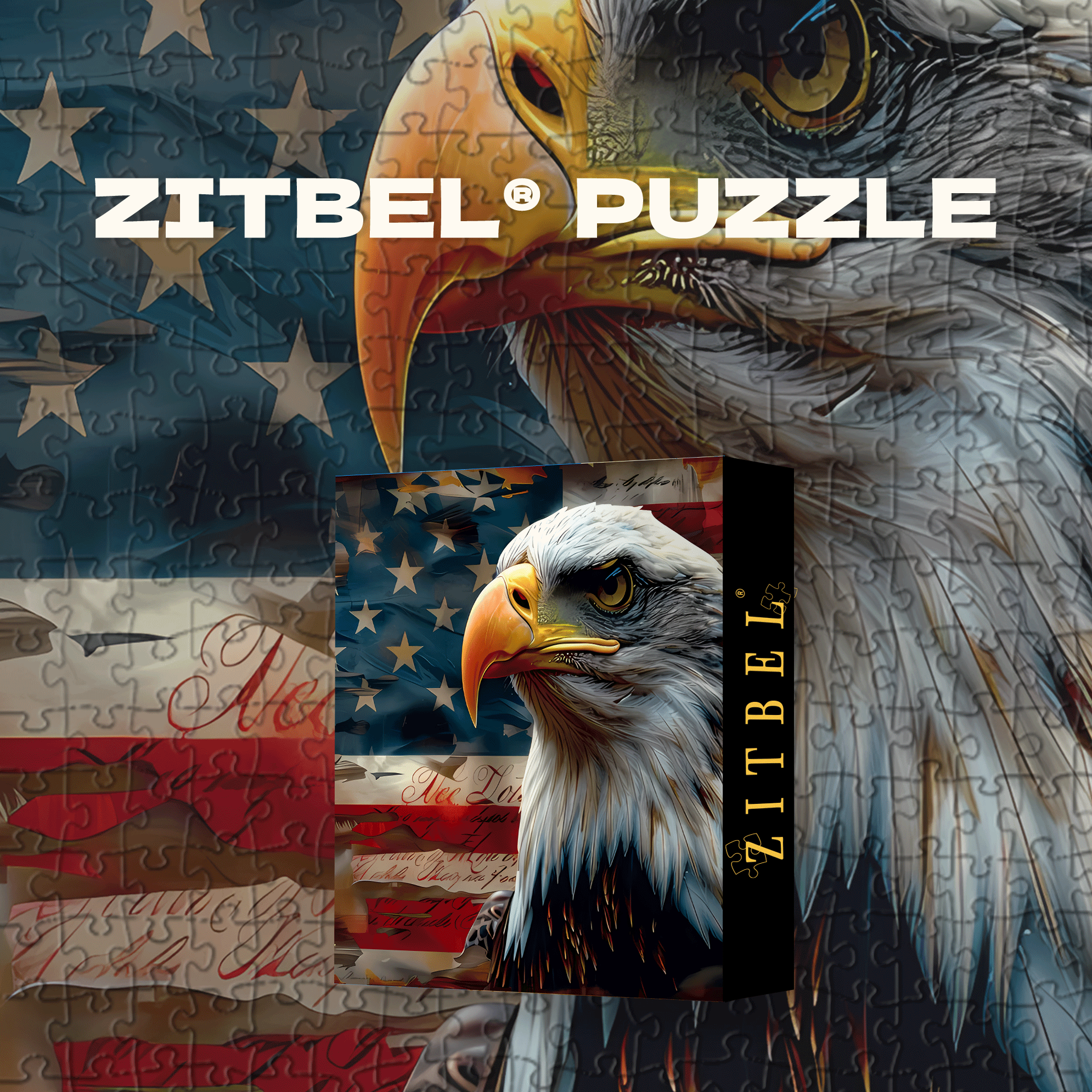 Proud Eagle 500pcs/1000pcs Jigsaw Puzzle, Scratch-Resistant, Interactive Family Game & Brain-Boosting DIY Decor, Perfect for Halloween, Christmas & New Year Gifts, Family Puzzle Game