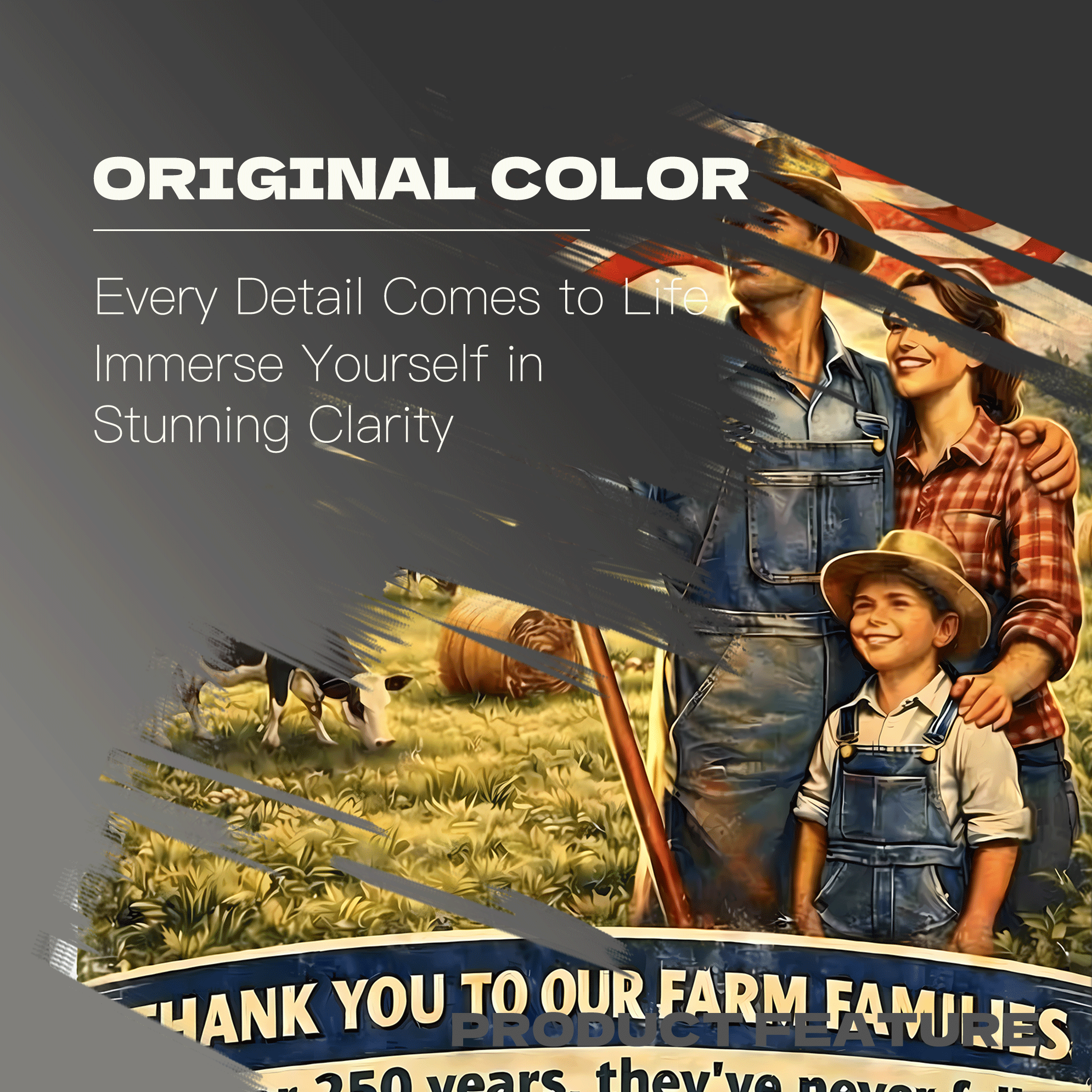Saluting The American Farm Families 500pcs/1000pcs Jigsaw Puzzle, Scratch-Resistant, Interactive Family Game & Brain-Boosting DIY Decor, Perfect for Halloween, Christmas & New Year Gifts, Family Puzzle Game