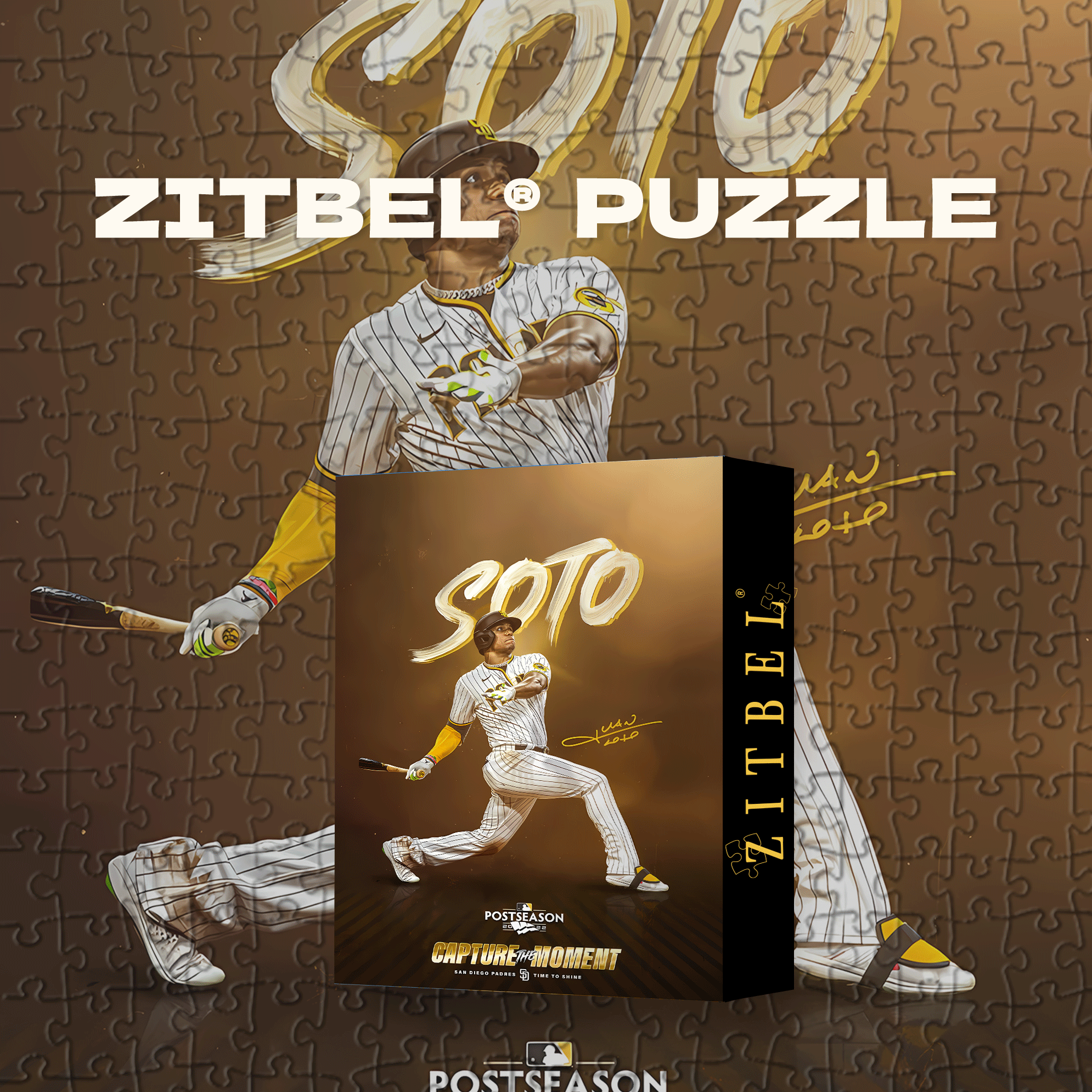 Swing For Glory Juan Soto's Postseason Moment 500pcs/1000pcs Jigsaw Puzzle, Scratch-Resistant, Interactive Family Game & Brain-Boosting DIY Decor, Perfect for Halloween, Christmas & New Year Gifts, Family Puzzle Game