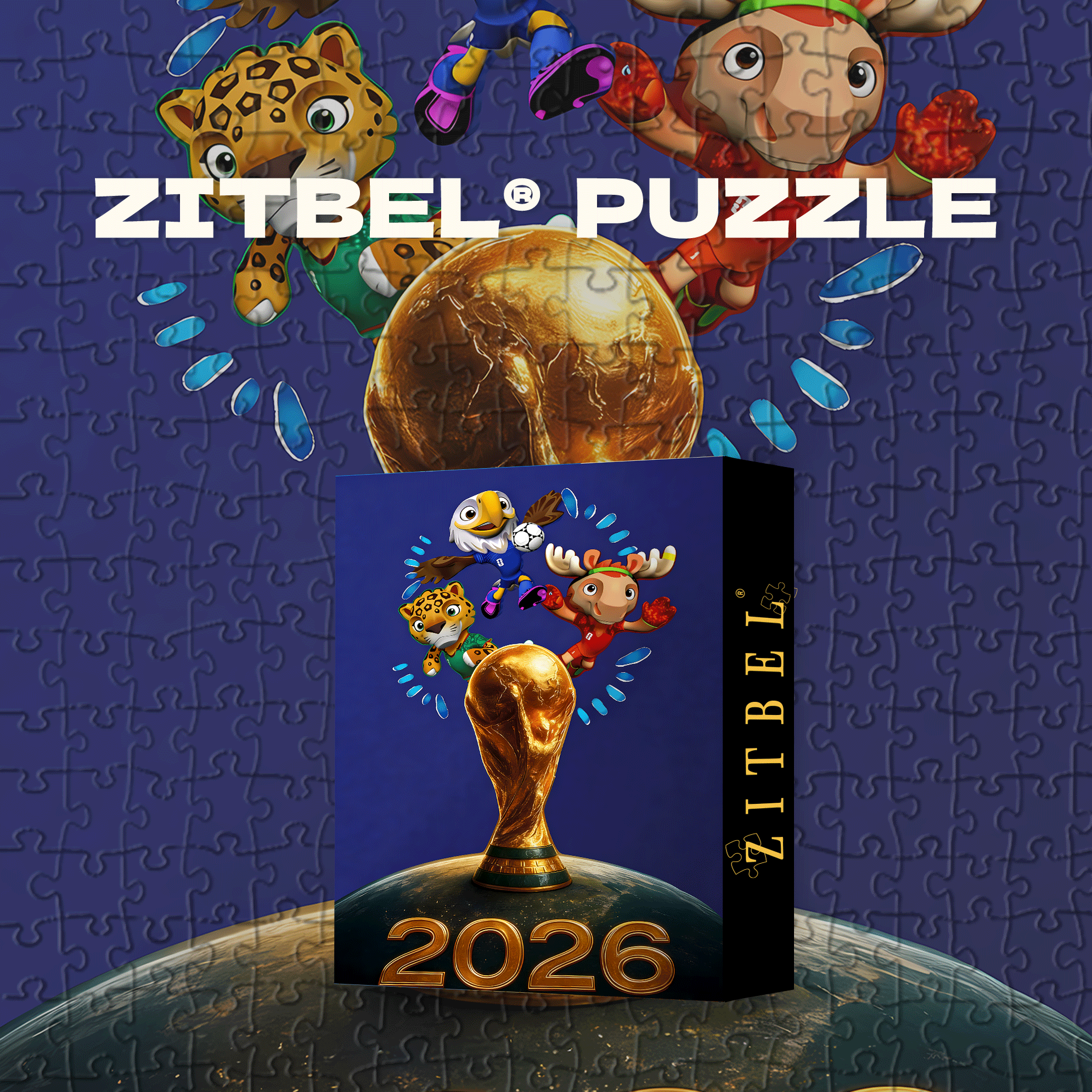 The World Cup Trophy 500pcs/1000pcs Jigsaw Puzzle, Scratch-Resistant, Interactive Family Game & Brain-Boosting DIY Decor, Perfect for Halloween, Christmas & New Year Gifts, Family Puzzle Game
