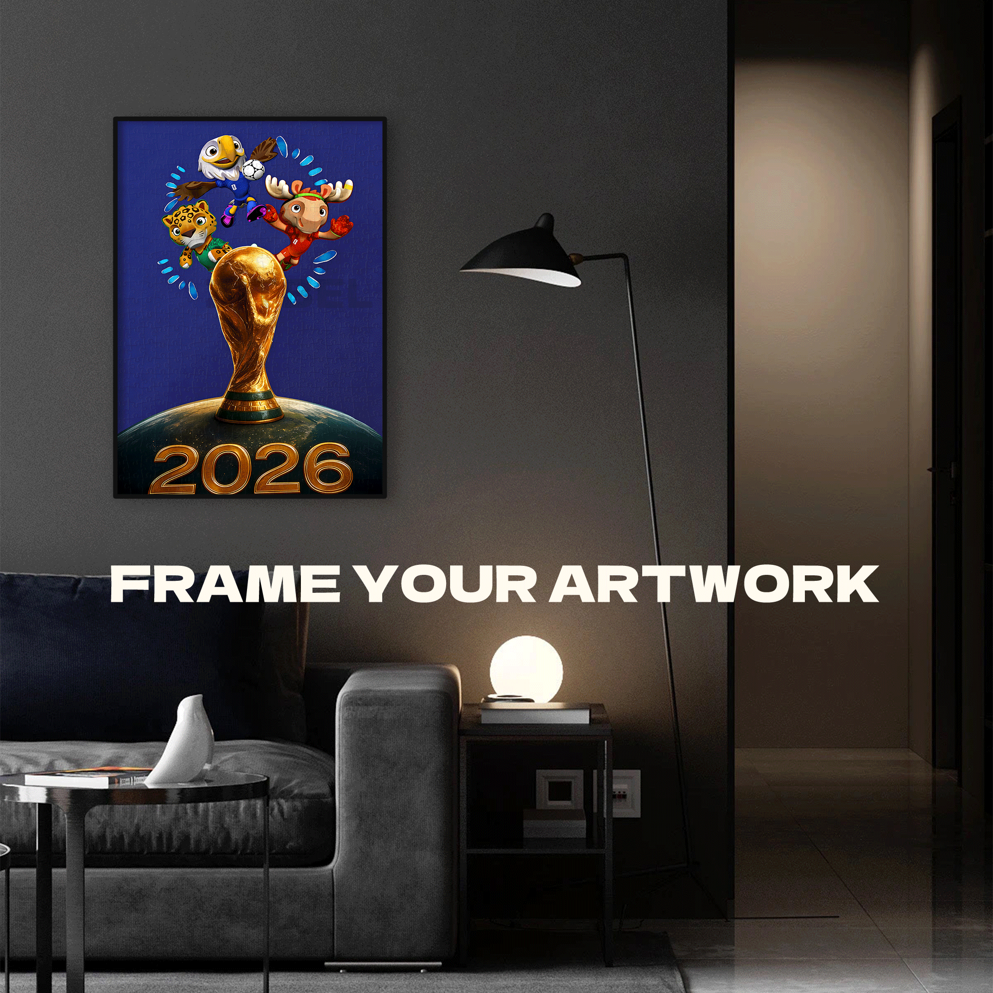 The World Cup Trophy 500pcs/1000pcs Jigsaw Puzzle, Scratch-Resistant, Interactive Family Game & Brain-Boosting DIY Decor, Perfect for Halloween, Christmas & New Year Gifts, Family Puzzle Game