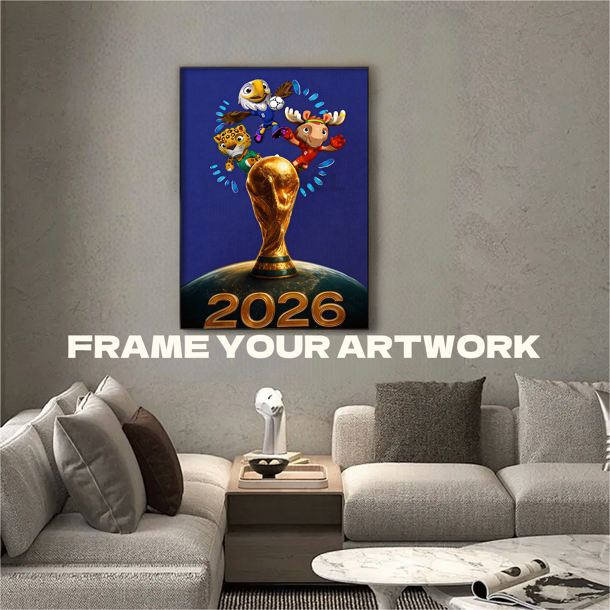 The World Cup Trophy 500pcs/1000pcs Jigsaw Puzzle, Scratch-Resistant, Interactive Family Game & Brain-Boosting DIY Decor, Perfect for Halloween, Christmas & New Year Gifts, Family Puzzle Game