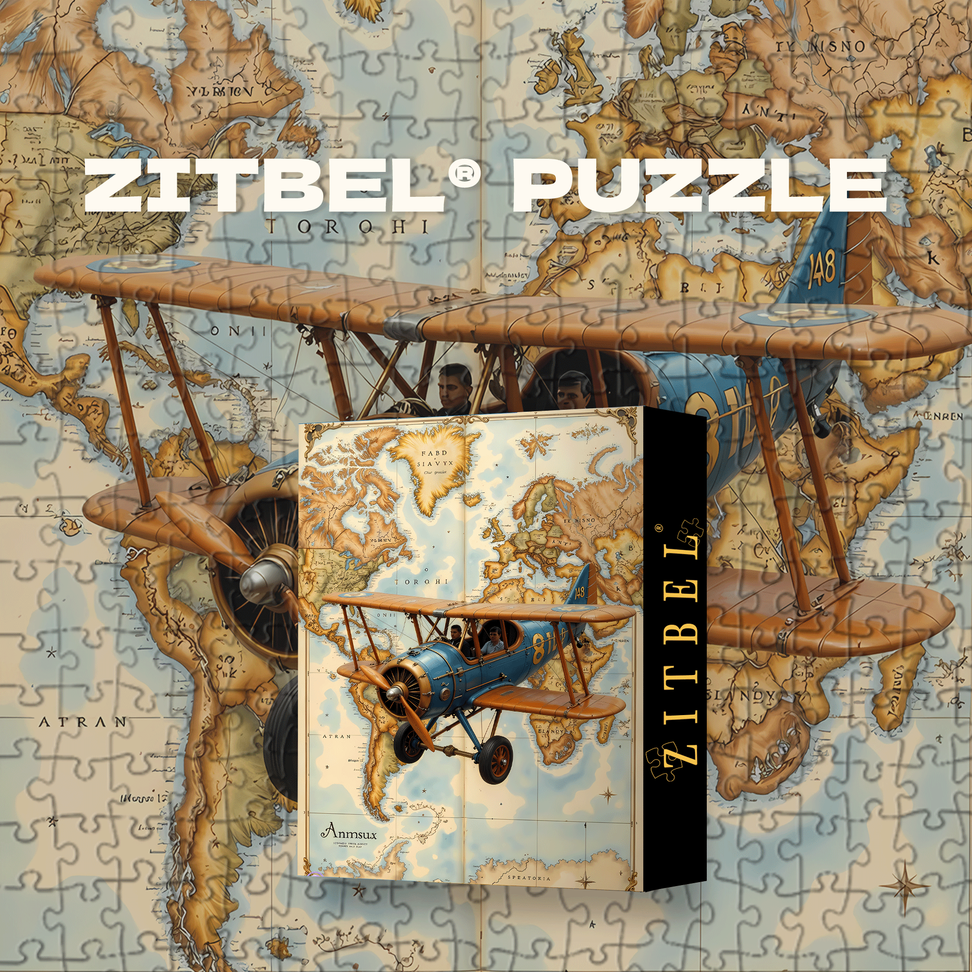 Tribute To Historical Aviation 500pcs/1000pcs Jigsaw Puzzle, Scratch-Resistant, Interactive Family Game & Brain-Boosting DIY Decor, Perfect for Halloween, Christmas & New Year Gifts, Family Puzzle Game