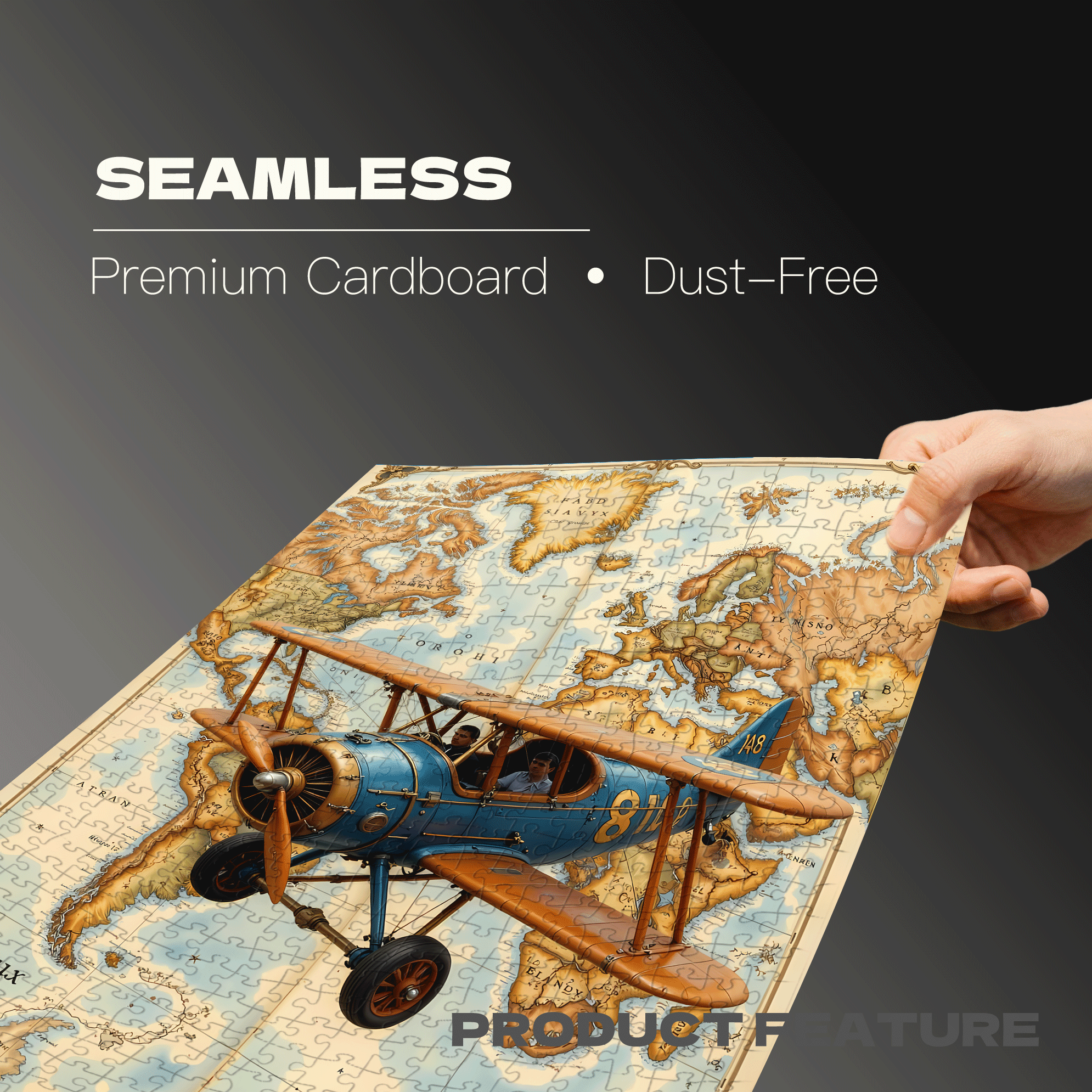 Tribute To Historical Aviation 500pcs/1000pcs Jigsaw Puzzle, Scratch-Resistant, Interactive Family Game & Brain-Boosting DIY Decor, Perfect for Halloween, Christmas & New Year Gifts, Family Puzzle Game