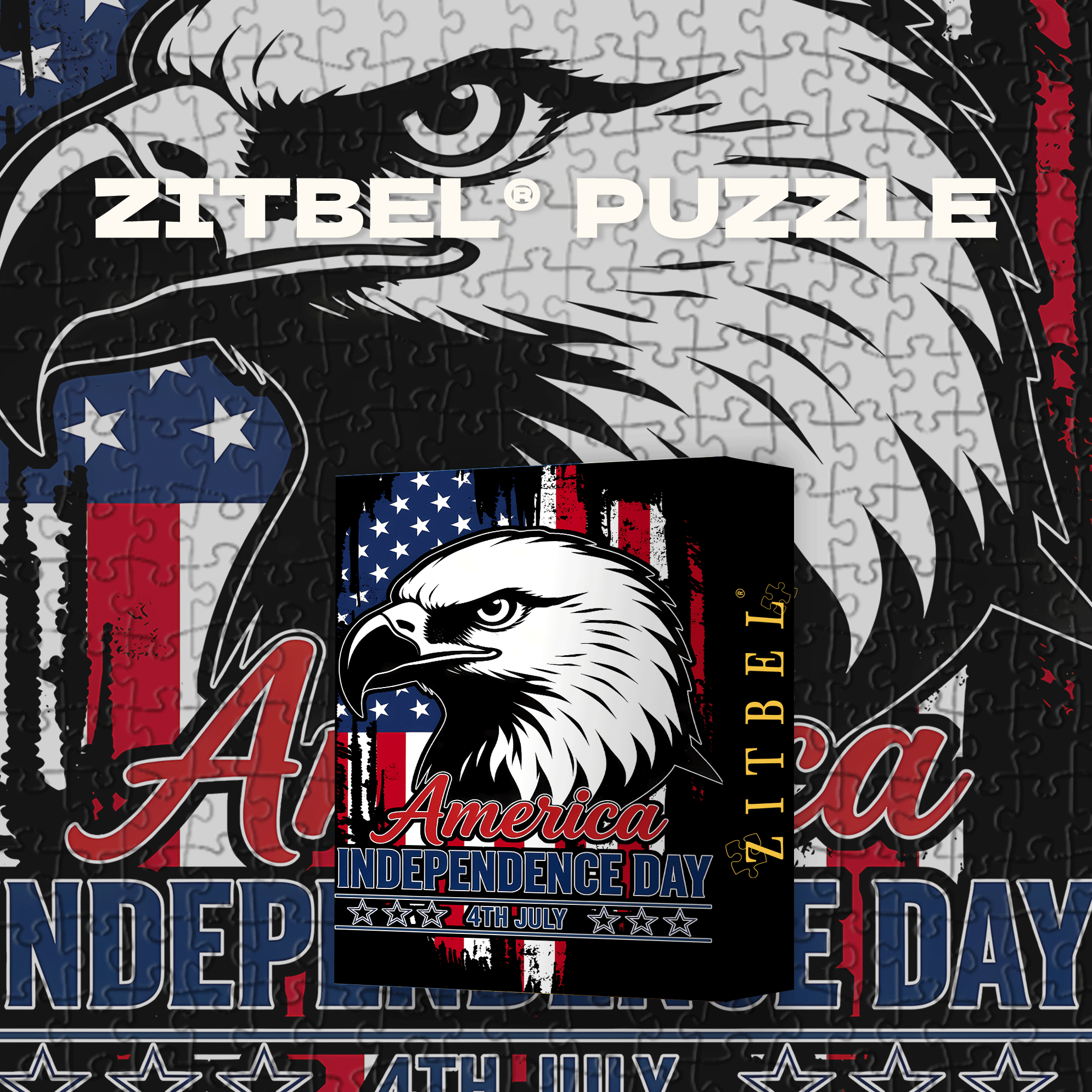 U.S. Independence Day 500pcs/1000pcs Jigsaw Puzzle, Scratch-Resistant, Interactive Family Game & Brain-Boosting DIY Decor, Perfect for Halloween, Christmas & New Year Gifts, Family Puzzle Game