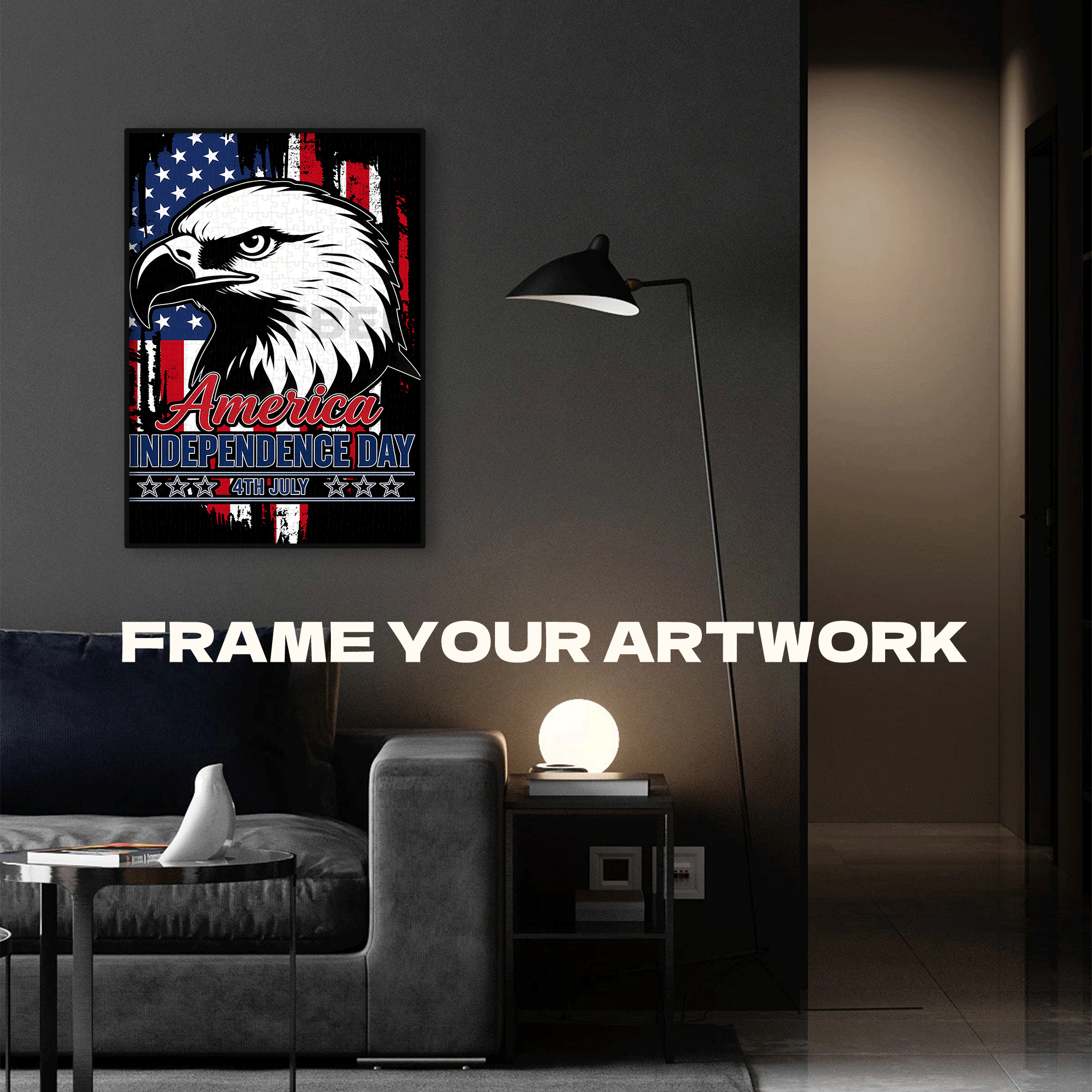 U.S. Independence Day 500pcs/1000pcs Jigsaw Puzzle, Scratch-Resistant, Interactive Family Game & Brain-Boosting DIY Decor, Perfect for Halloween, Christmas & New Year Gifts, Family Puzzle Game