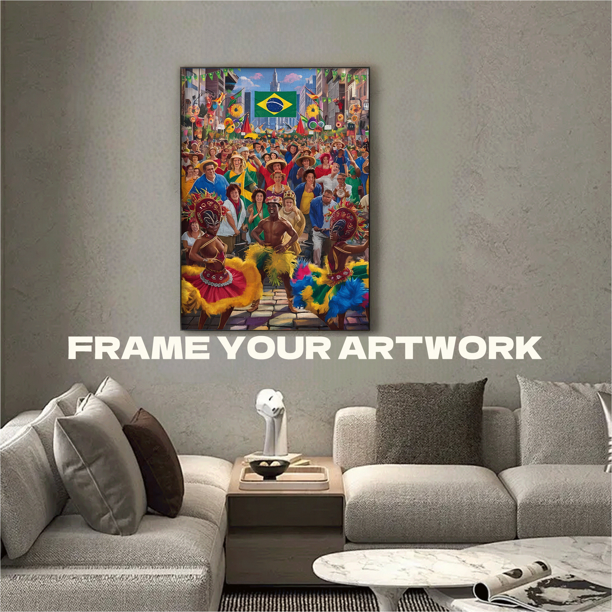 Vibrant Street Scene of Brazilian Carnival 500pcs/1000pcs Jigsaw Puzzle, Scratch-Resistant, Interactive Family Game & Brain-Boosting DIY Decor, Perfect for Halloween, Christmas & New Year Gifts, Family Puzzle Game