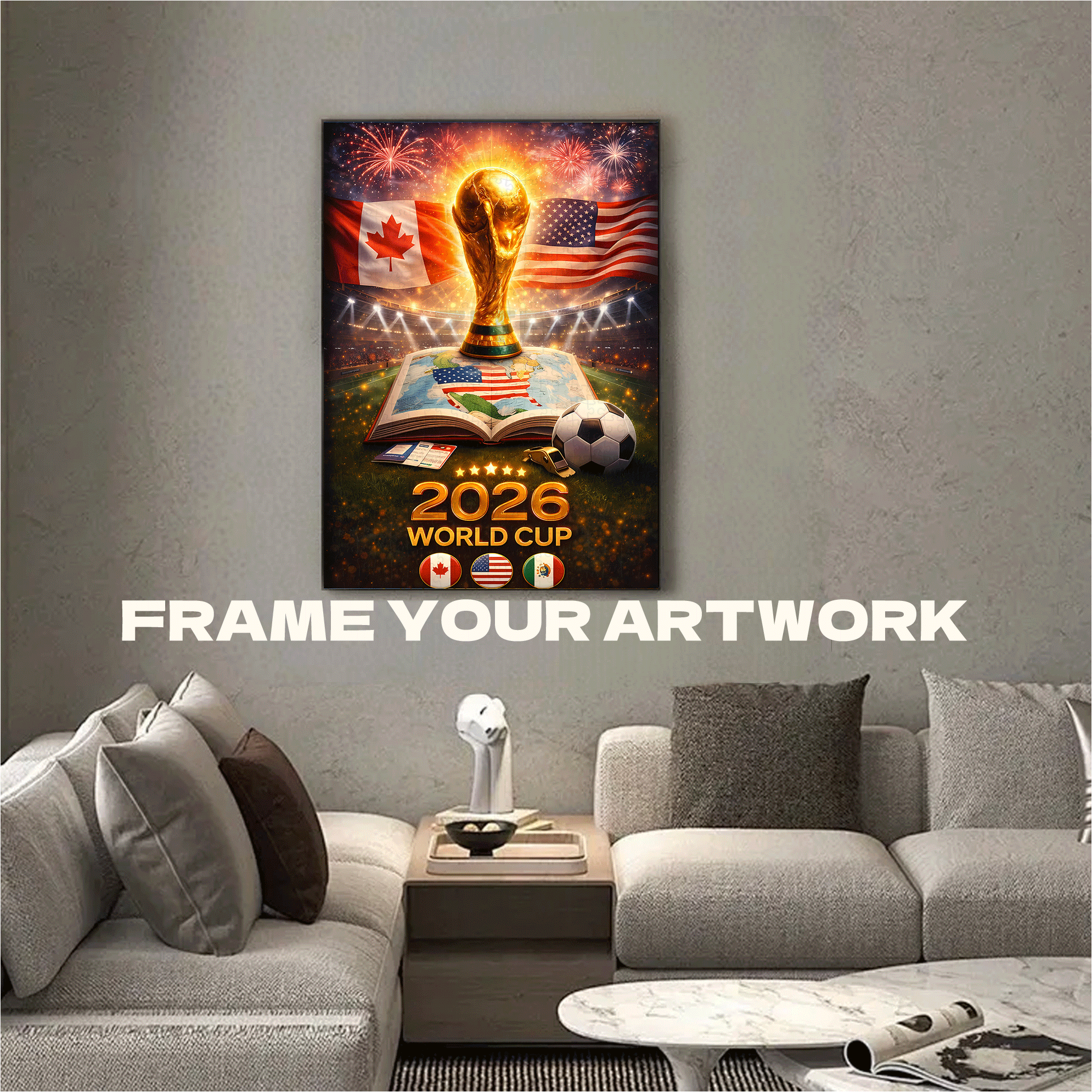 World Cup 2026 Ultimate Travel Guide (USA, Canada & Mexico) 500pcs/1000pcs Jigsaw Puzzle, Scratch-Resistant, Interactive Family Game & Brain-Boosting DIY Decor, Perfect for Halloween, Christmas & New Year Gifts, Family Puzzle Game