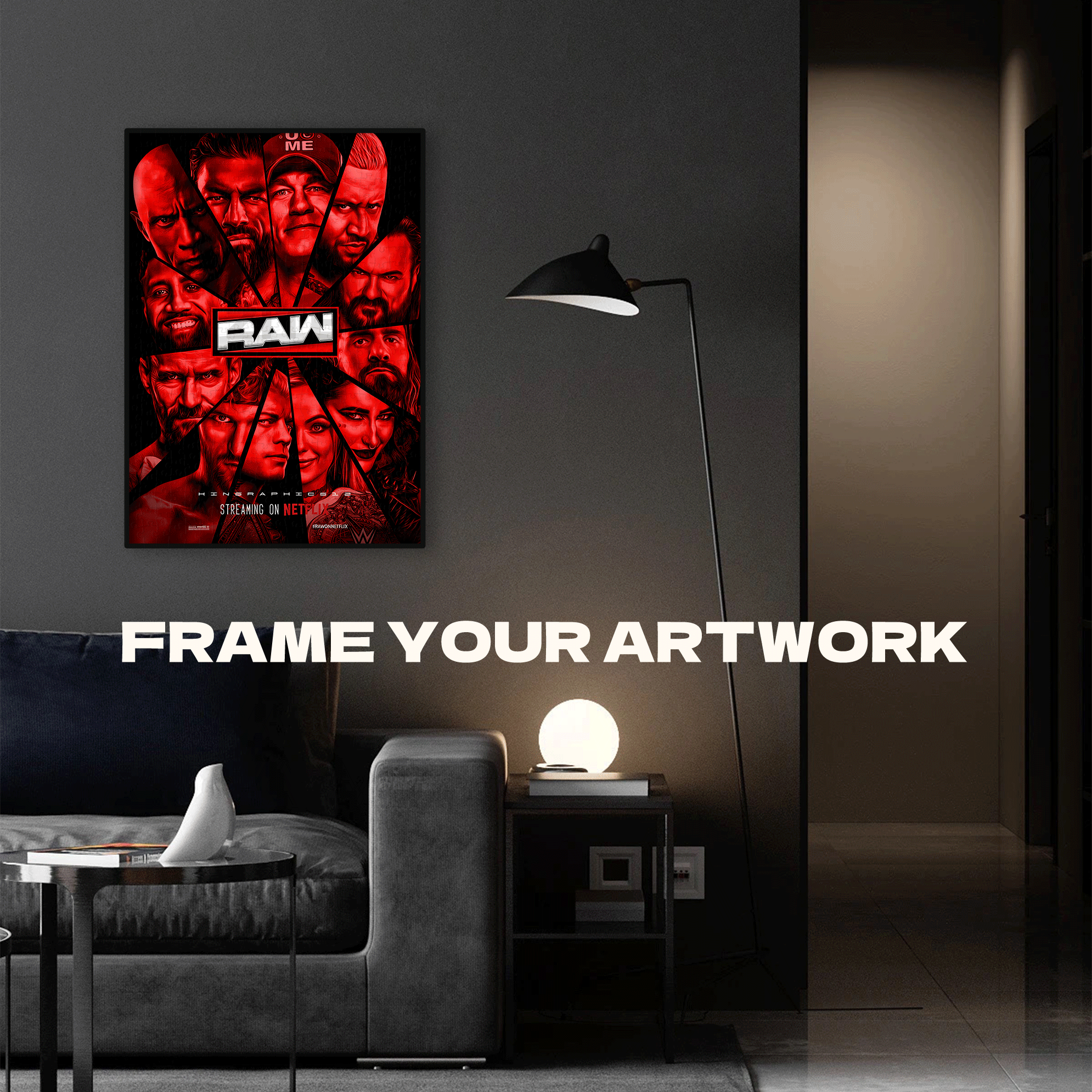 WWE RAW All-Star Cast 500pcs/1000pcs Jigsaw Puzzle, Scratch-Resistant, Interactive Family Game & Brain-Boosting DIY Decor, Perfect for Halloween, Christmas & New Year Gifts, Family Puzzle Game