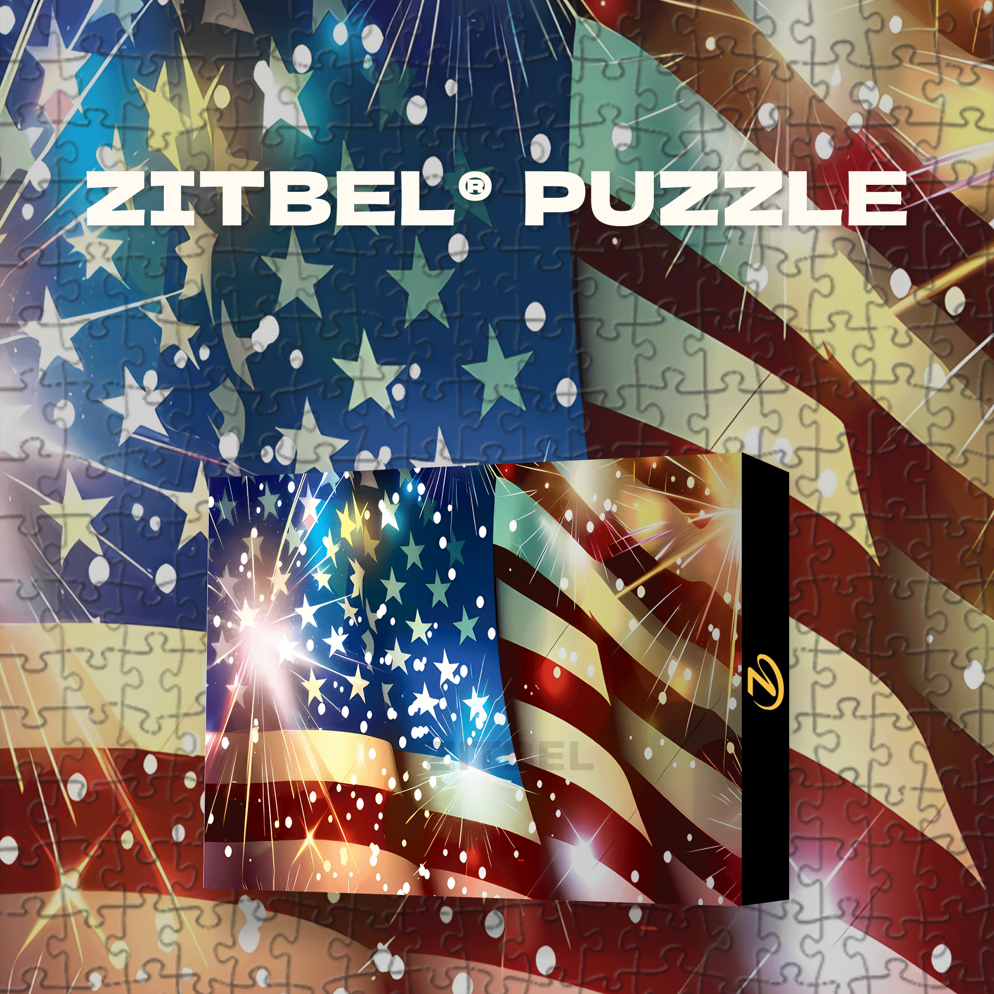 American Flag 500pcs/1000pcs Jigsaw Puzzle, Scratch-Resistant, Interactive Family Game & Brain-Boosting DIY Decor, Perfect for Halloween, Christmas & New Year Gifts, Family Puzzle Game