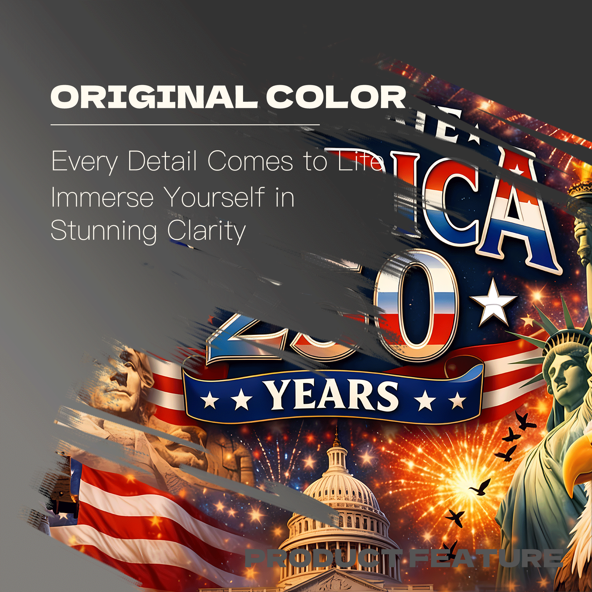 Celebrate America's Birthday 2026 500pcs/1000pcs Jigsaw Puzzle, Scratch-Resistant, Interactive Family Game & Brain-Boosting DIY Decor, Perfect for Halloween, Christmas & New Year Gifts, Family Puzzle Game