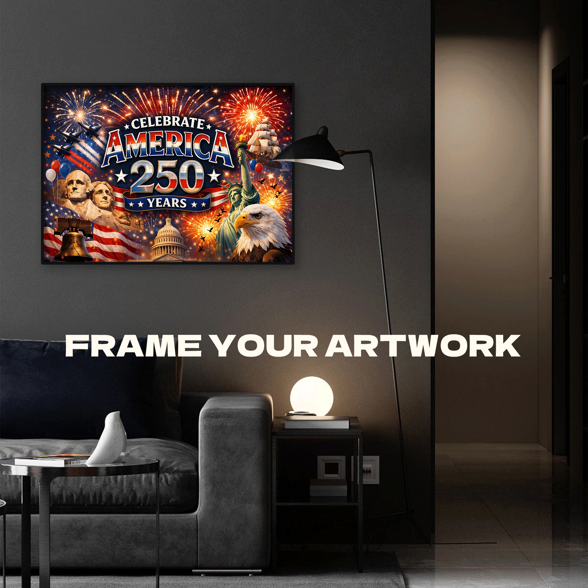 Celebrate America's Birthday 2026 500pcs/1000pcs Jigsaw Puzzle, Scratch-Resistant, Interactive Family Game & Brain-Boosting DIY Decor, Perfect for Halloween, Christmas & New Year Gifts, Family Puzzle Game