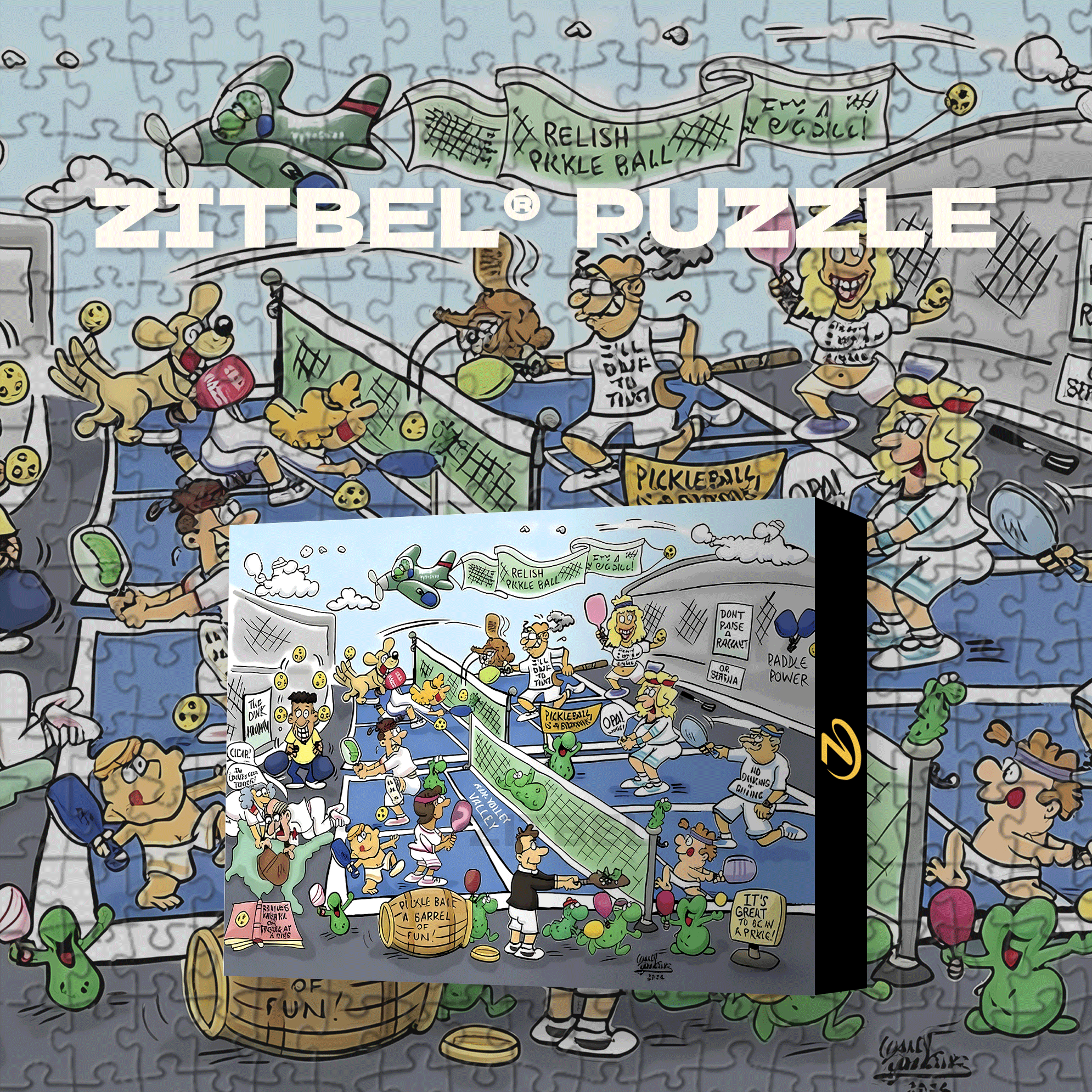 Pickleball Play 500pcs/1000pcs Jigsaw Puzzle, Scratch-Resistant, Interactive Family Game & Brain-Boosting DIY Decor, Perfect for Halloween, Christmas & New Year Gifts, Family Puzzle Game