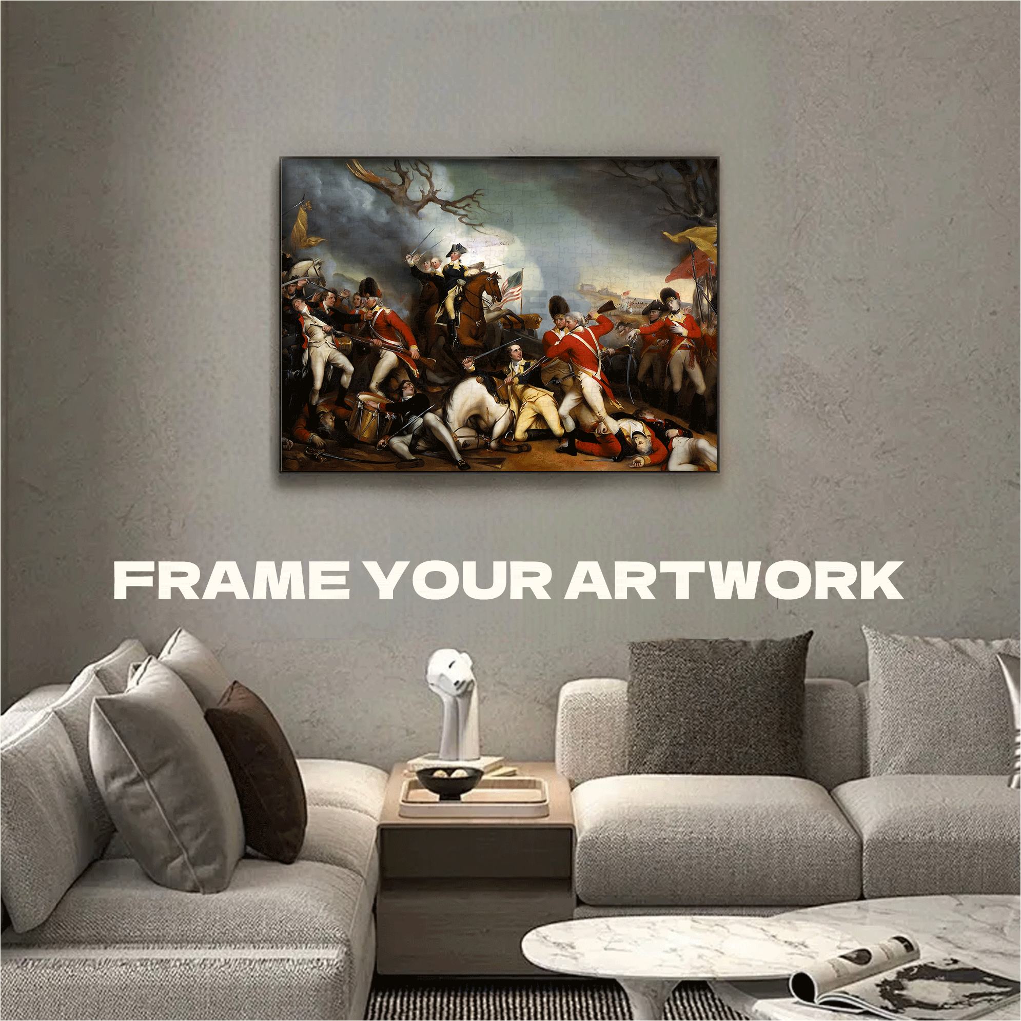The Battle Of Trenton 500pcs/1000pcs Jigsaw Puzzle, Scratch-Resistant, Interactive Family Game & Brain-Boosting DIY Decor, Perfect for Halloween, Christmas & New Year Gifts, Family Puzzle Game