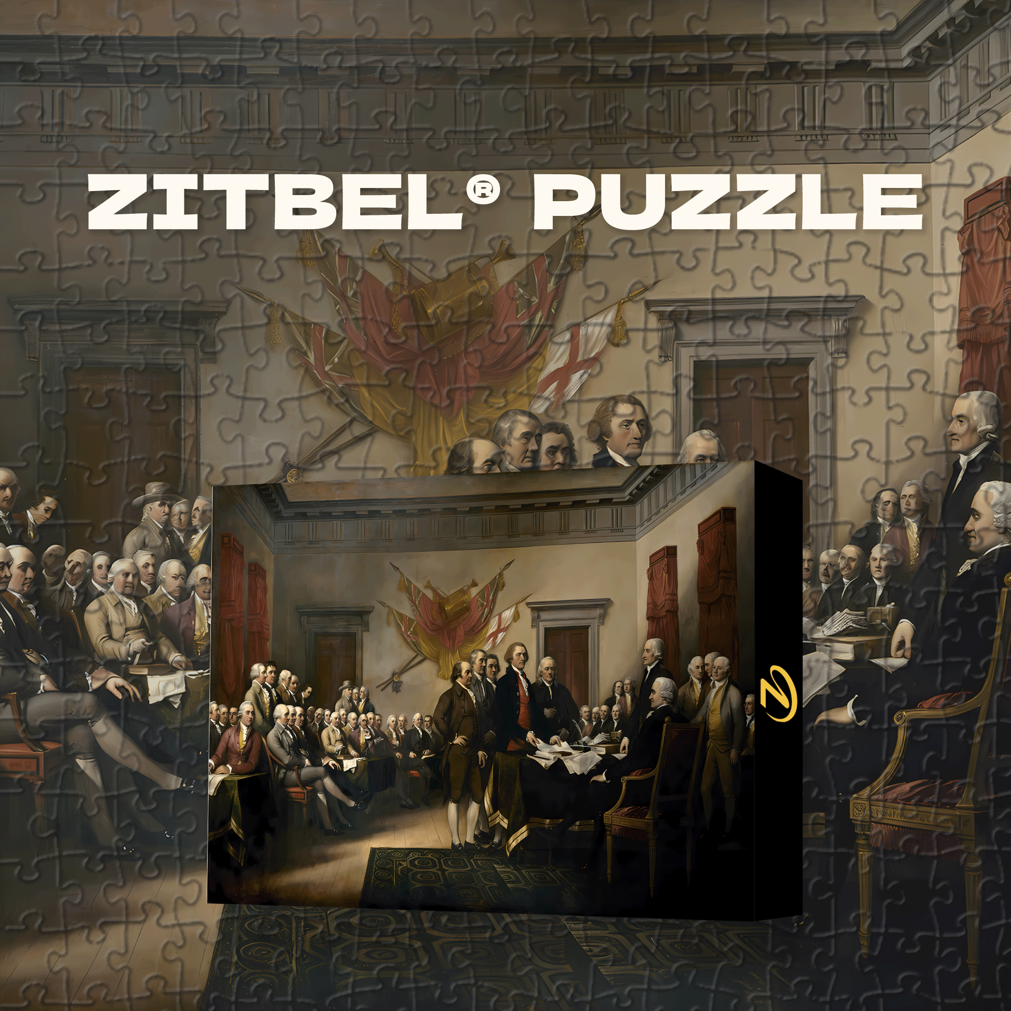 The Signing Of The Declaration Of Independence 500pcs/1000pcs Jigsaw Puzzle, Scratch-Resistant, Interactive Family Game & Brain-Boosting DIY Decor, Perfect for Halloween, Christmas & New Year Gifts, Family Puzzle Game