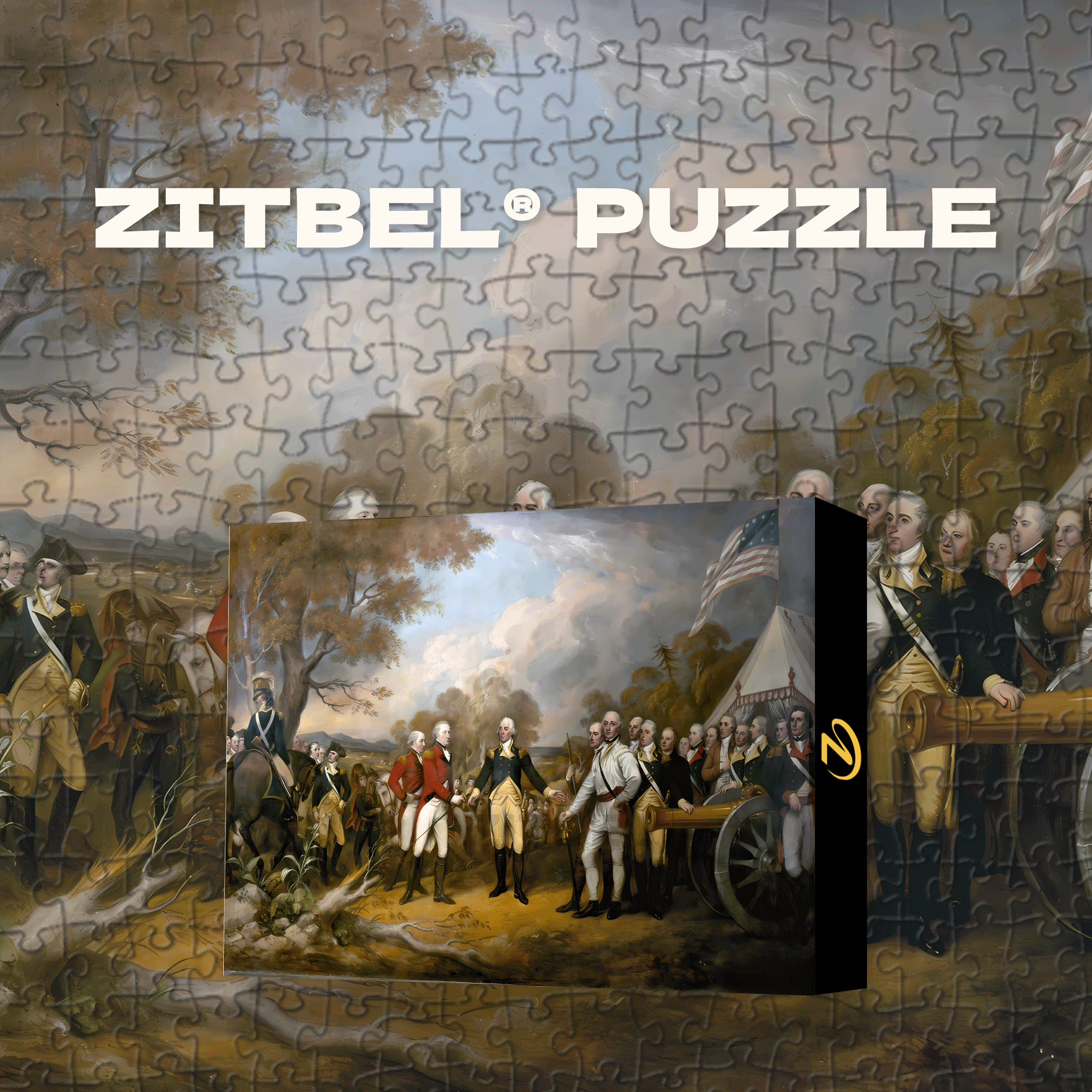 The Surrender Of General Burgoyne At Saratoga 500pcs/1000pcs Jigsaw Puzzle, Scratch-Resistant, Interactive Family Game & Brain-Boosting DIY Decor, Perfect for Halloween, Christmas & New Year Gifts, Family Puzzle Game
