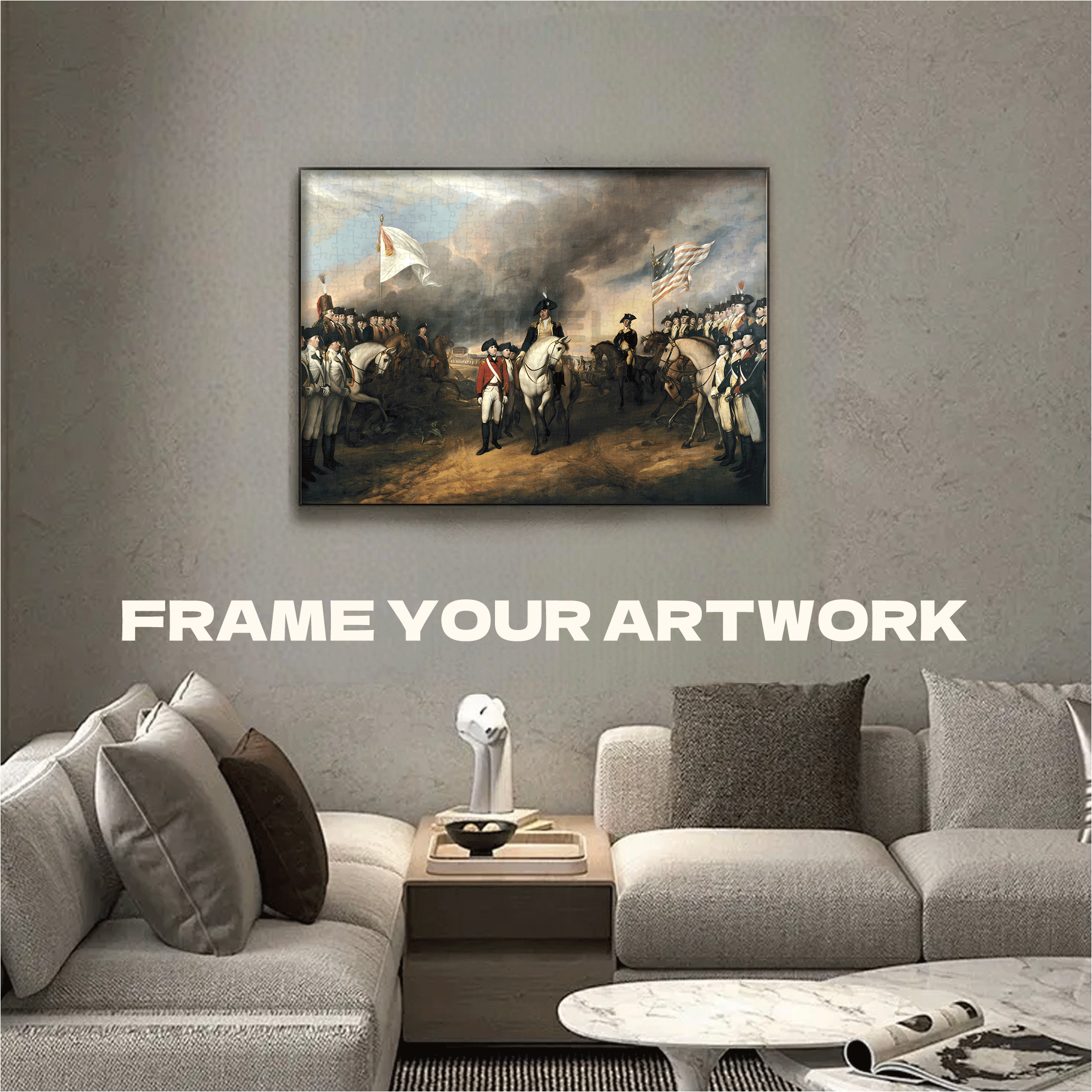 The Surrender Of Lord Cornwallis At Yorktown 500pcs/1000pcs Jigsaw Puzzle, Scratch-Resistant, Interactive Family Game & Brain-Boosting DIY Decor, Perfect for Halloween, Christmas & New Year Gifts, Family Puzzle Game