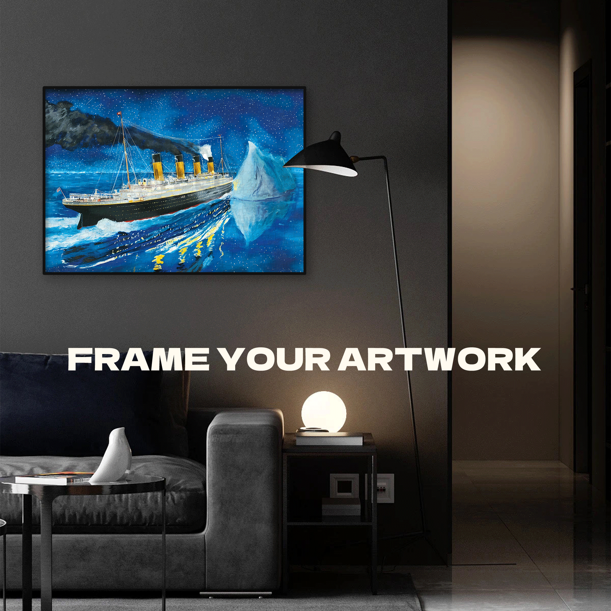 Titanic Fateful Night 500pcs/1000pcs Jigsaw Puzzle, Scratch-Resistant, Interactive Family Game & Brain-Boosting DIY Decor, Perfect for Halloween, Christmas & New Year Gifts, Family Puzzle Game