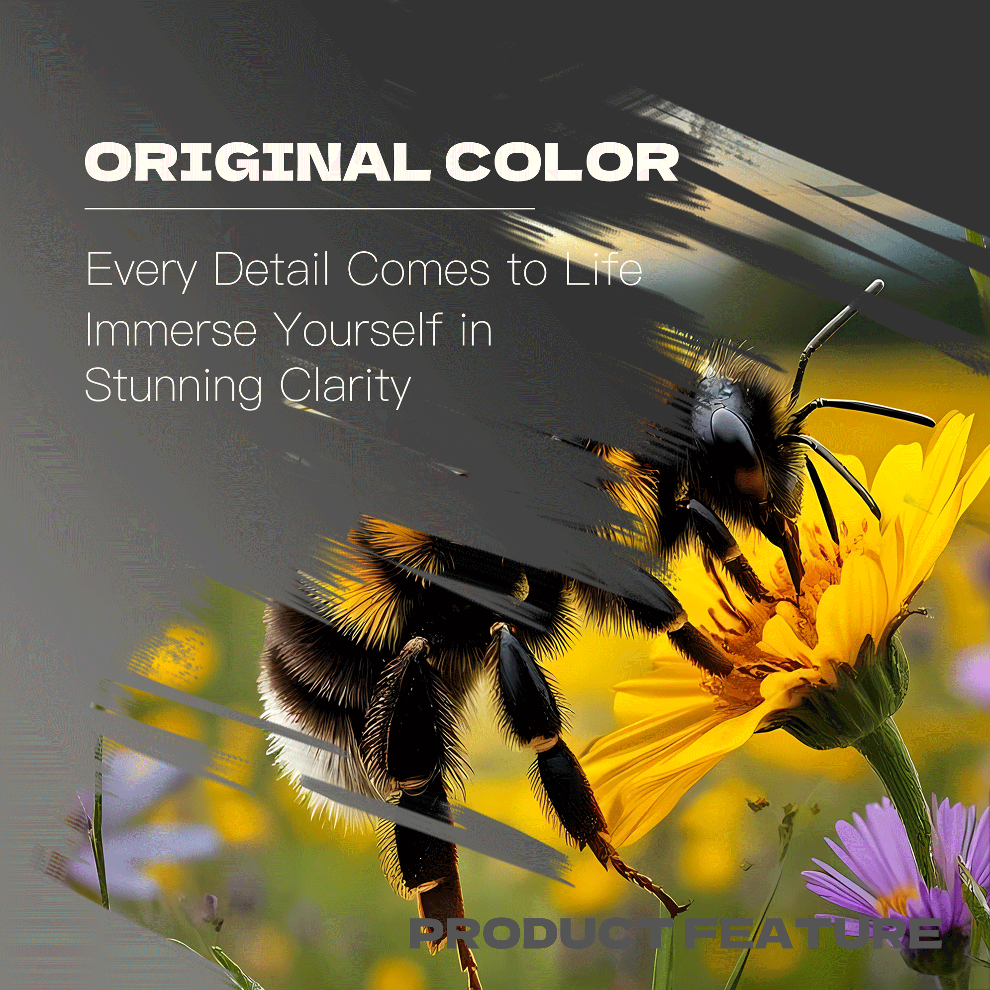 Bee Collecting Nectar 500pcs/1000pcs Jigsaw Puzzle, Scratch-Resistant, Interactive Family Game & Brain-Boosting DIY Decor, Perfect for Halloween, Christmas & New Year Gifts, Family Puzzle Game