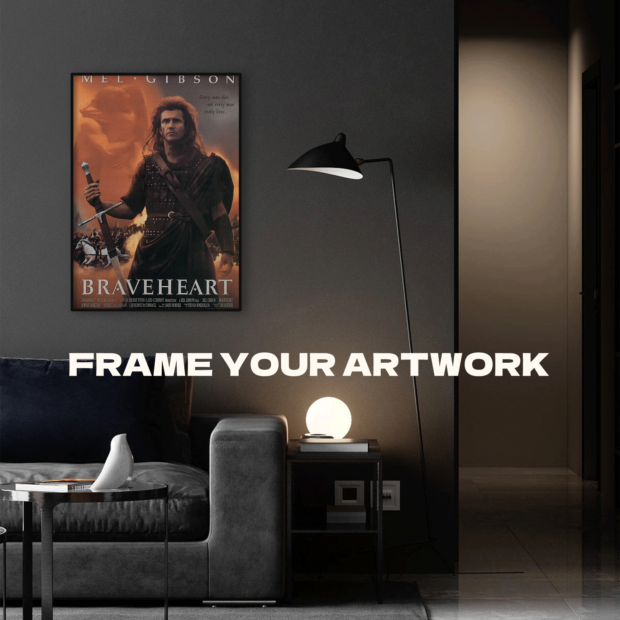 Braveheart 500pcs/1000pcs Jigsaw Puzzle, Scratch-Resistant, Interactive Family Game & Brain-Boosting DIY Decor, Perfect for Halloween, Christmas & New Year Gifts, Family Puzzle Game