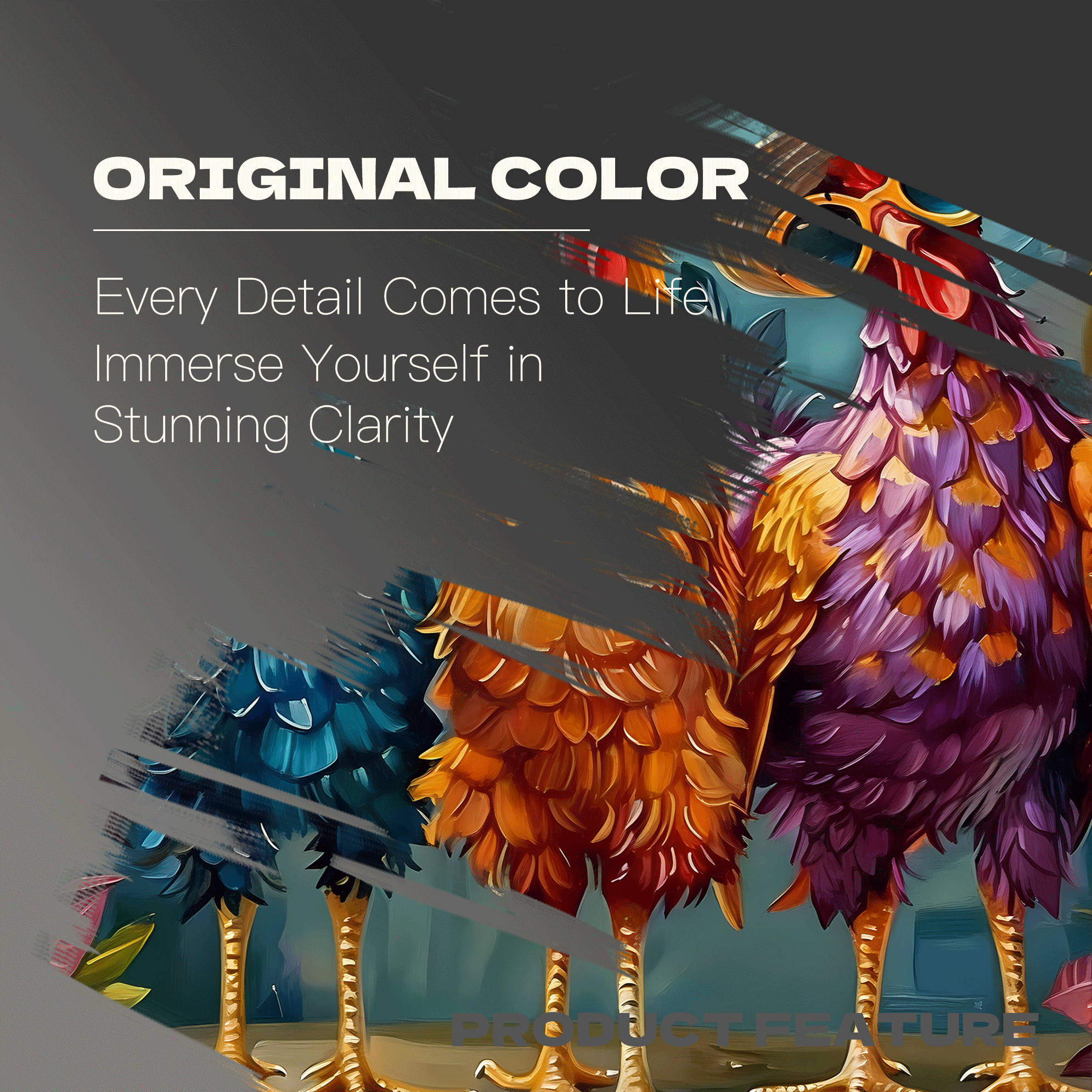 Cool Rooster Trio 500pcs/1000pcs Jigsaw Puzzle, Scratch-Resistant, Interactive Family Game & Brain-Boosting DIY Decor, Perfect for Halloween, Christmas & New Year Gifts, Family Puzzle Game