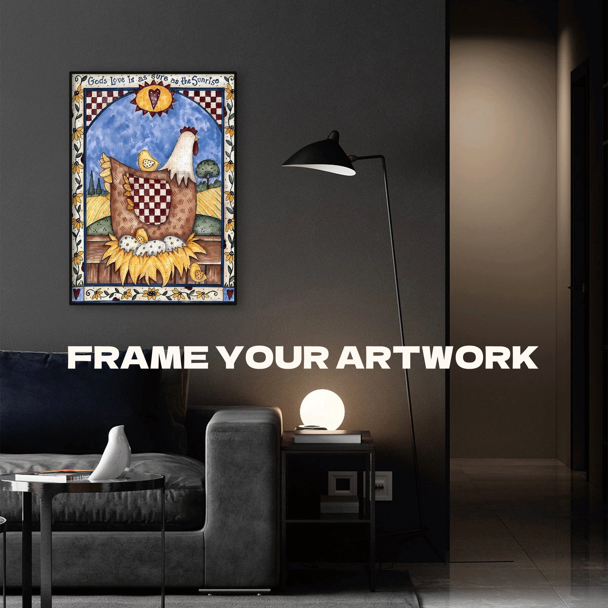 Guardian In The Morning Light 500pcs/1000pcs Jigsaw Puzzle, Scratch-Resistant, Interactive Family Game & Brain-Boosting DIY Decor, Perfect for Halloween, Christmas & New Year Gifts, Family Puzzle Game