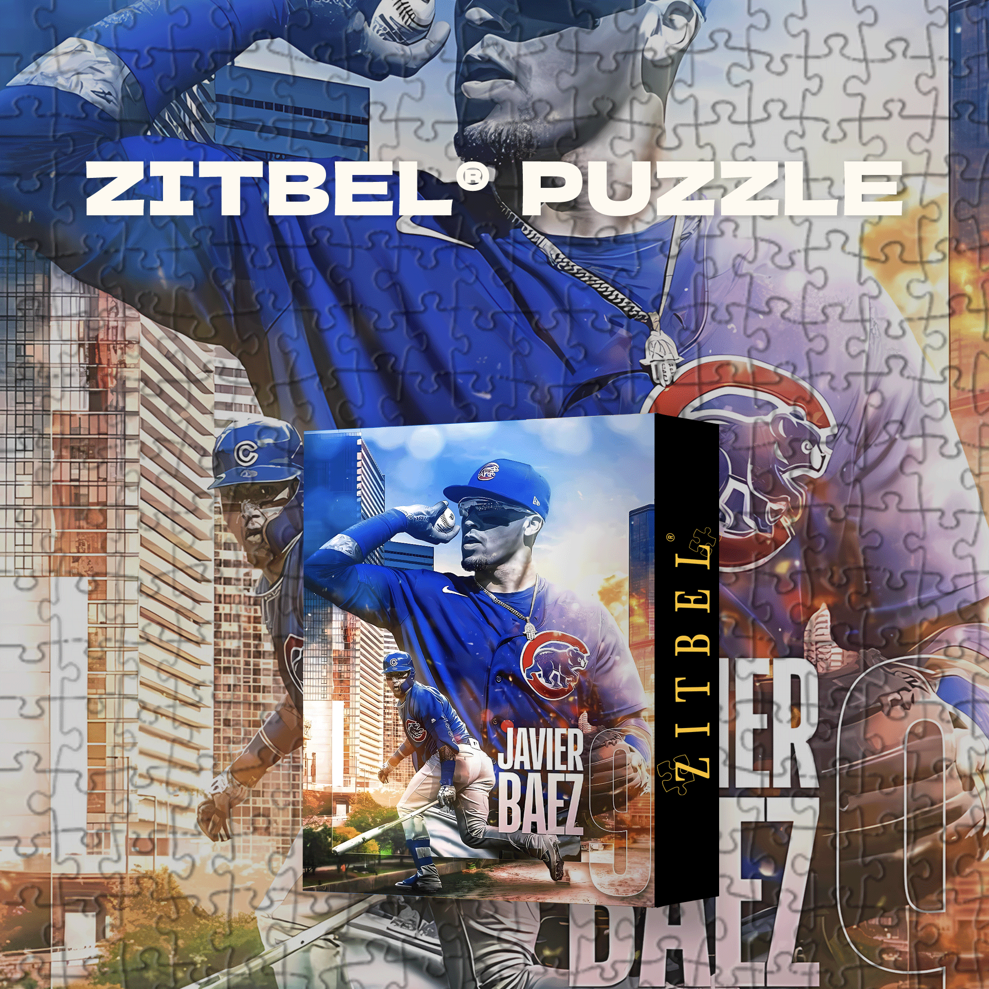 Javier Baez 500pcs/1000pcs Jigsaw Puzzle, Scratch-Resistant, Interactive Family Game & Brain-Boosting DIY Decor, Perfect for Halloween, Christmas & New Year Gifts, Family Puzzle Game