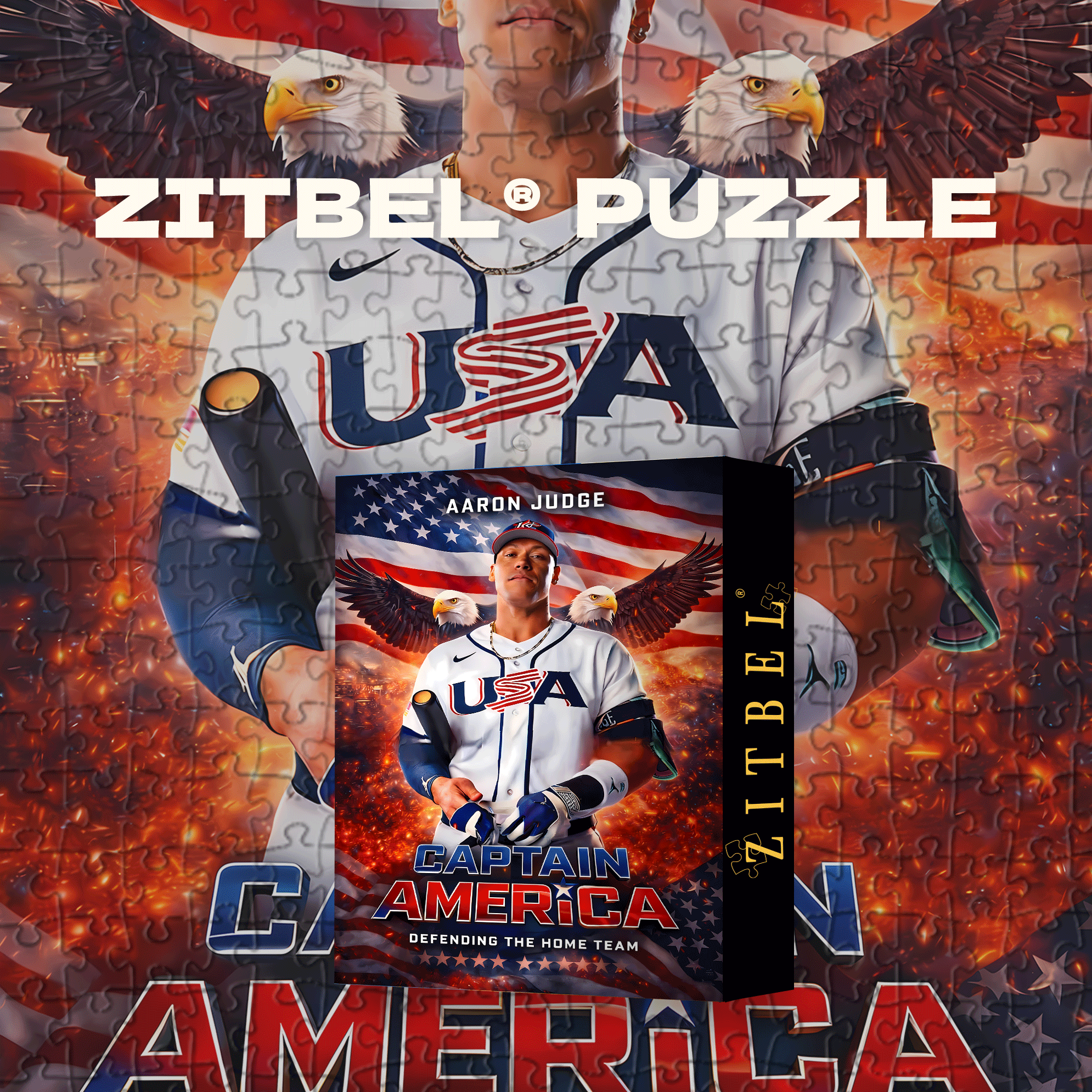 Aaron Judge 500pcs/1000pcs Jigsaw Puzzle, Scratch-Resistant, Interactive Family Game & Brain-Boosting DIY Decor, Perfect for Halloween, Christmas & New Year Gifts, Family Puzzle Game