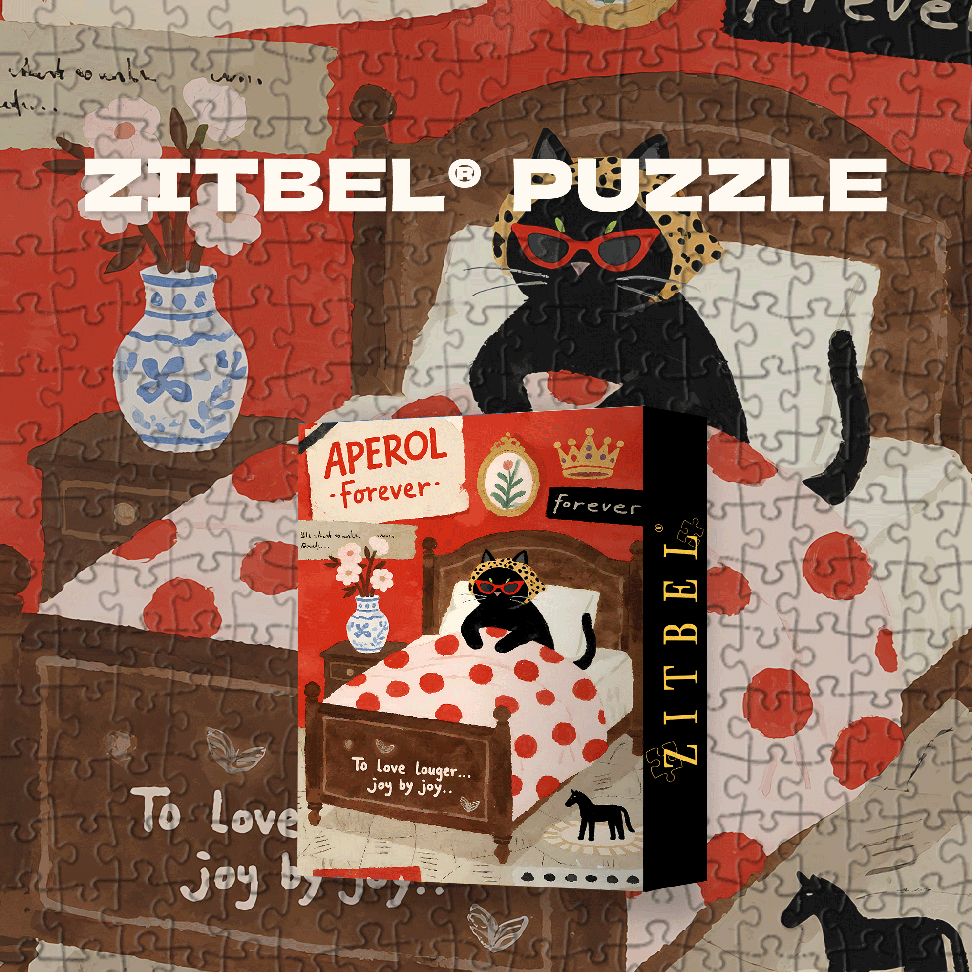 Aperol Forever 500pcs/1000pcs Jigsaw Puzzle, Scratch-Resistant, Interactive Family Game & Brain-Boosting DIY Decor, Perfect for Halloween, Christmas & New Year Gifts, Family Puzzle Game