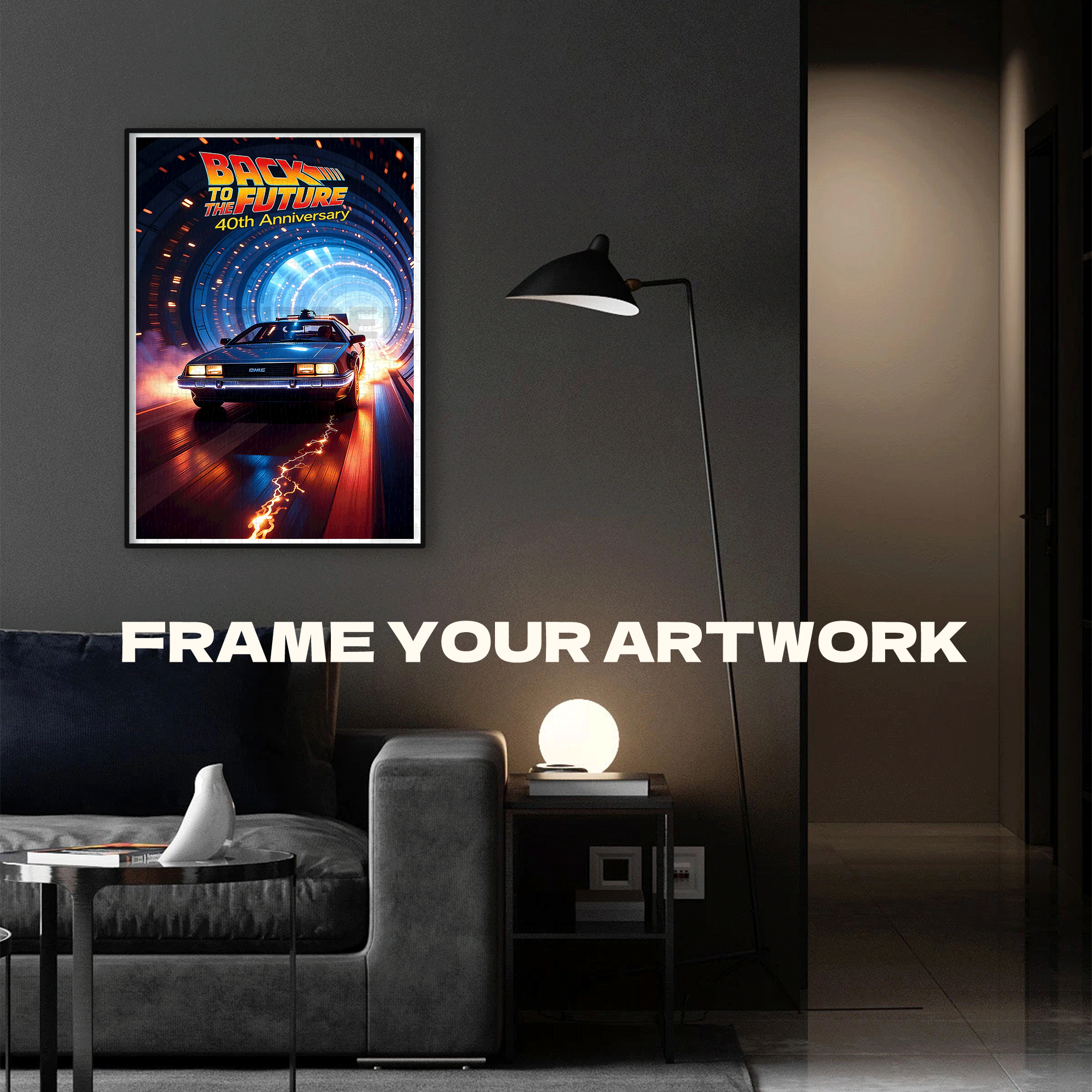 Back To The Future 40th Anniversary 500pcs/1000pcs Jigsaw Puzzle, Scratch-Resistant, Interactive Family Game & Brain-Boosting DIY Decor, Perfect for Halloween, Christmas & New Year Gifts, Family Puzzle Game