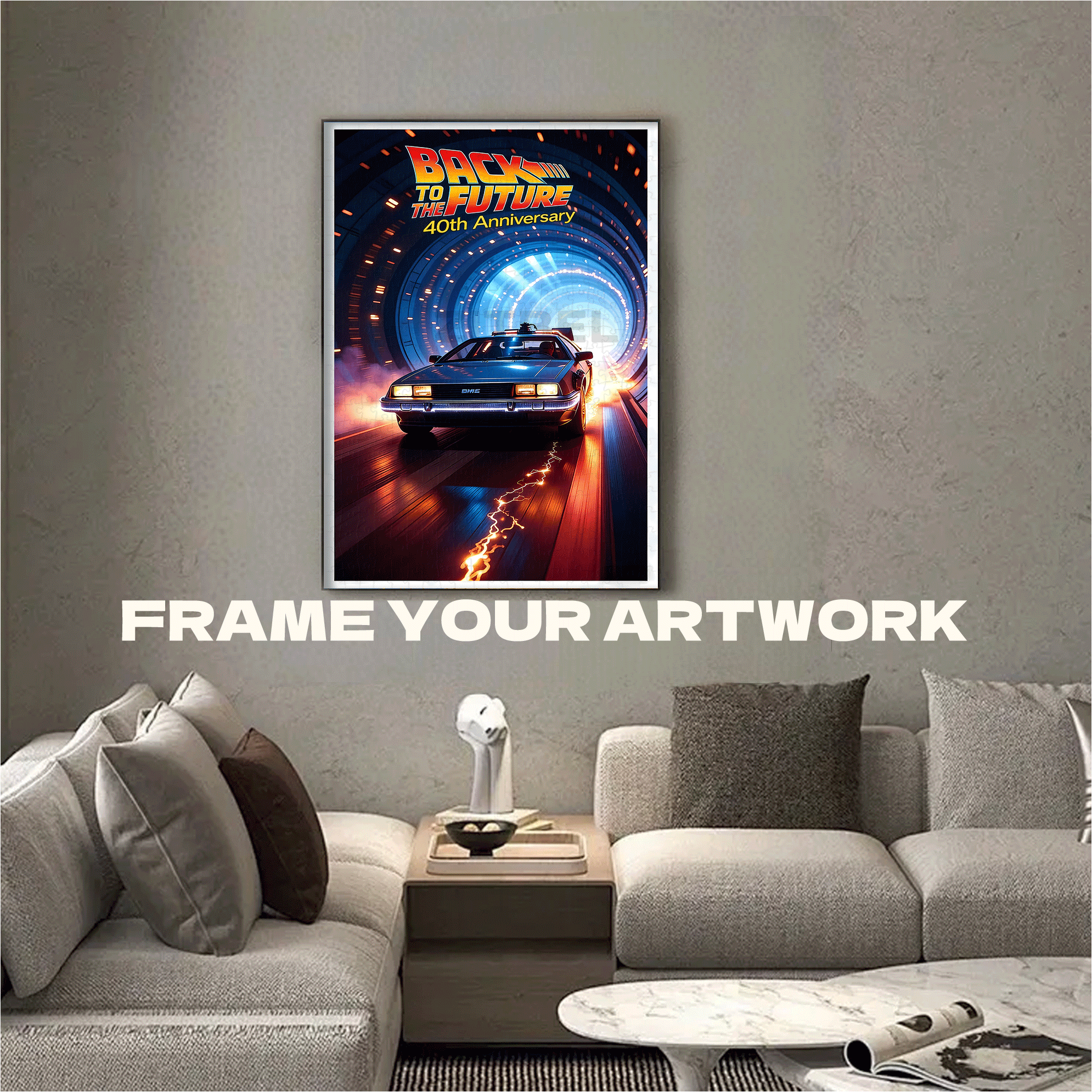 Back To The Future 40th Anniversary 500pcs/1000pcs Jigsaw Puzzle, Scratch-Resistant, Interactive Family Game & Brain-Boosting DIY Decor, Perfect for Halloween, Christmas & New Year Gifts, Family Puzzle Game