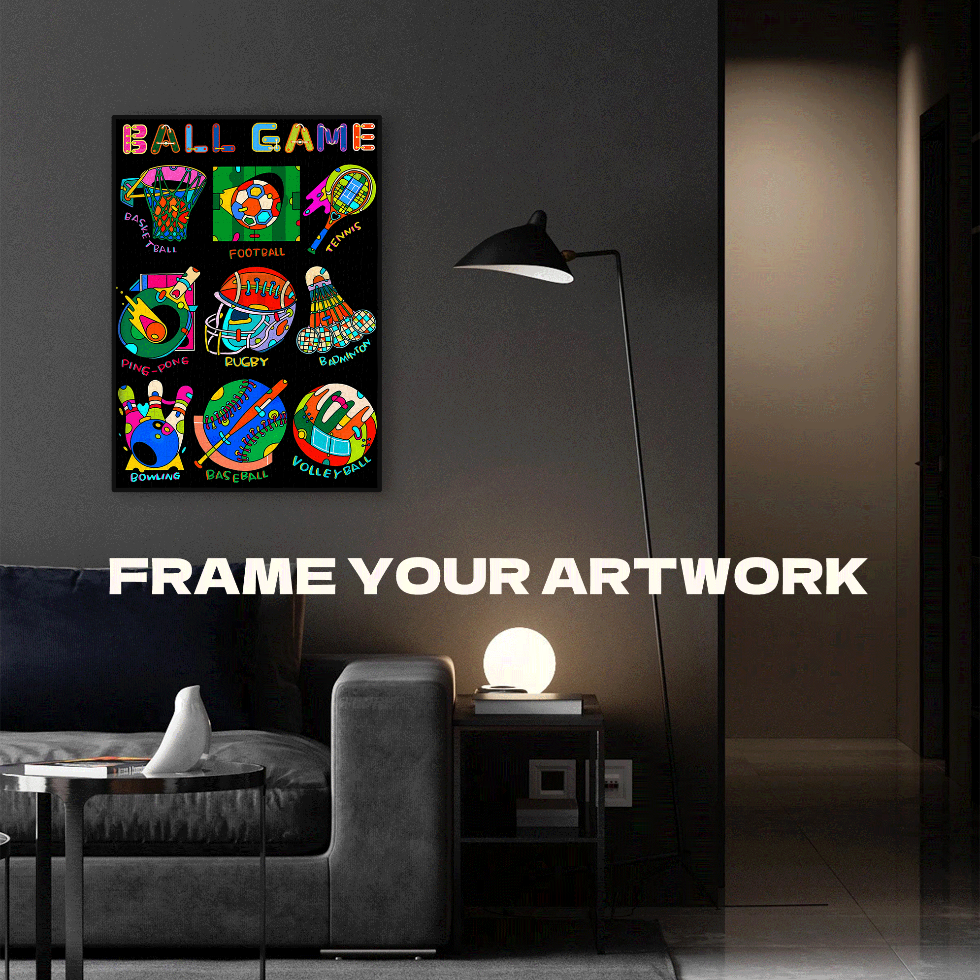 Ball Games 500pcs/1000pcs Jigsaw Puzzle, Scratch-Resistant, Interactive Family Game & Brain-Boosting DIY Decor, Perfect for Halloween, Christmas & New Year Gifts, Family Puzzle Game