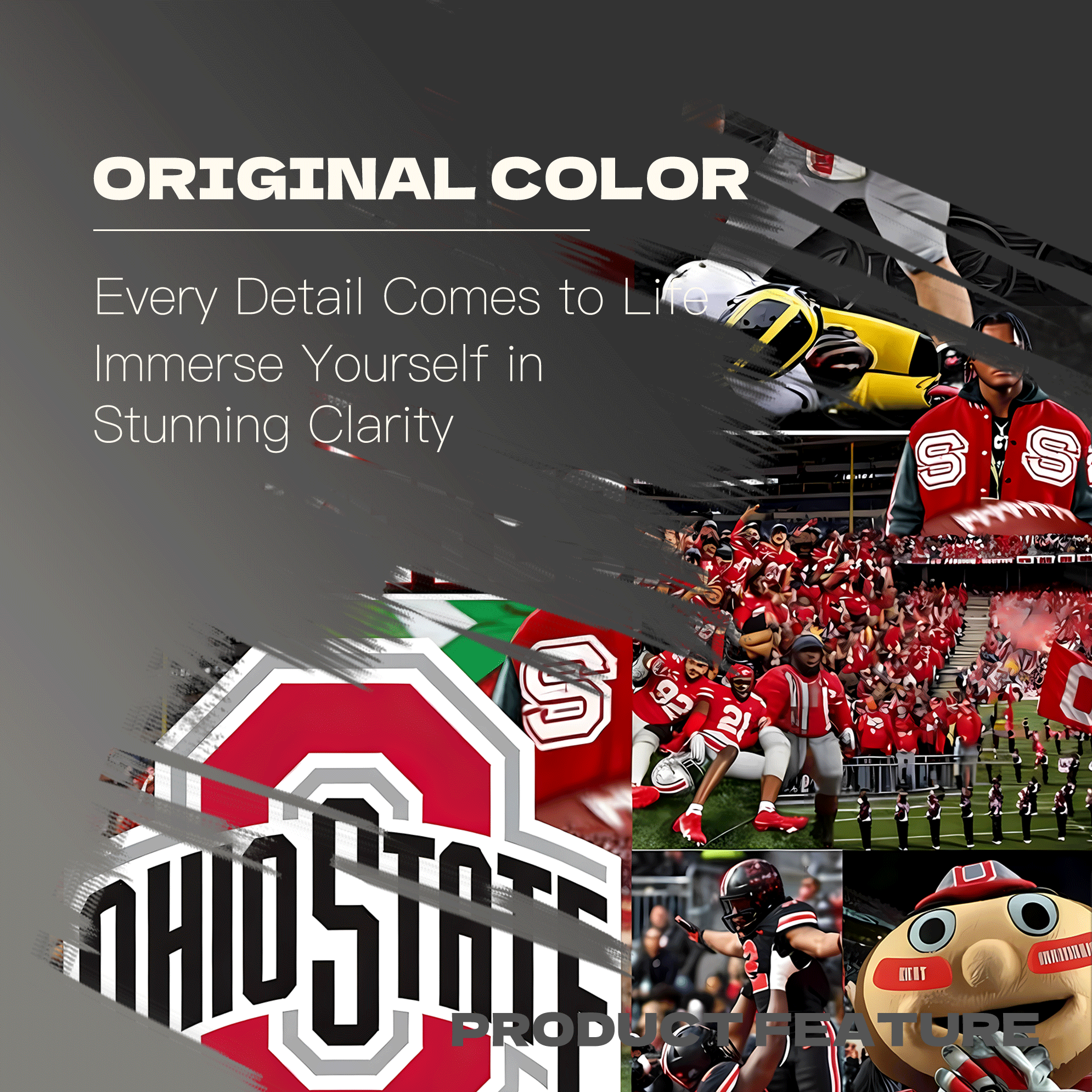 Buckeyes' Passionate Moments 500pcs/1000pcs Jigsaw Puzzle, Scratch-Resistant, Interactive Family Game & Brain-Boosting DIY Decor, Perfect for Halloween, Christmas & New Year Gifts, Family Puzzle Game