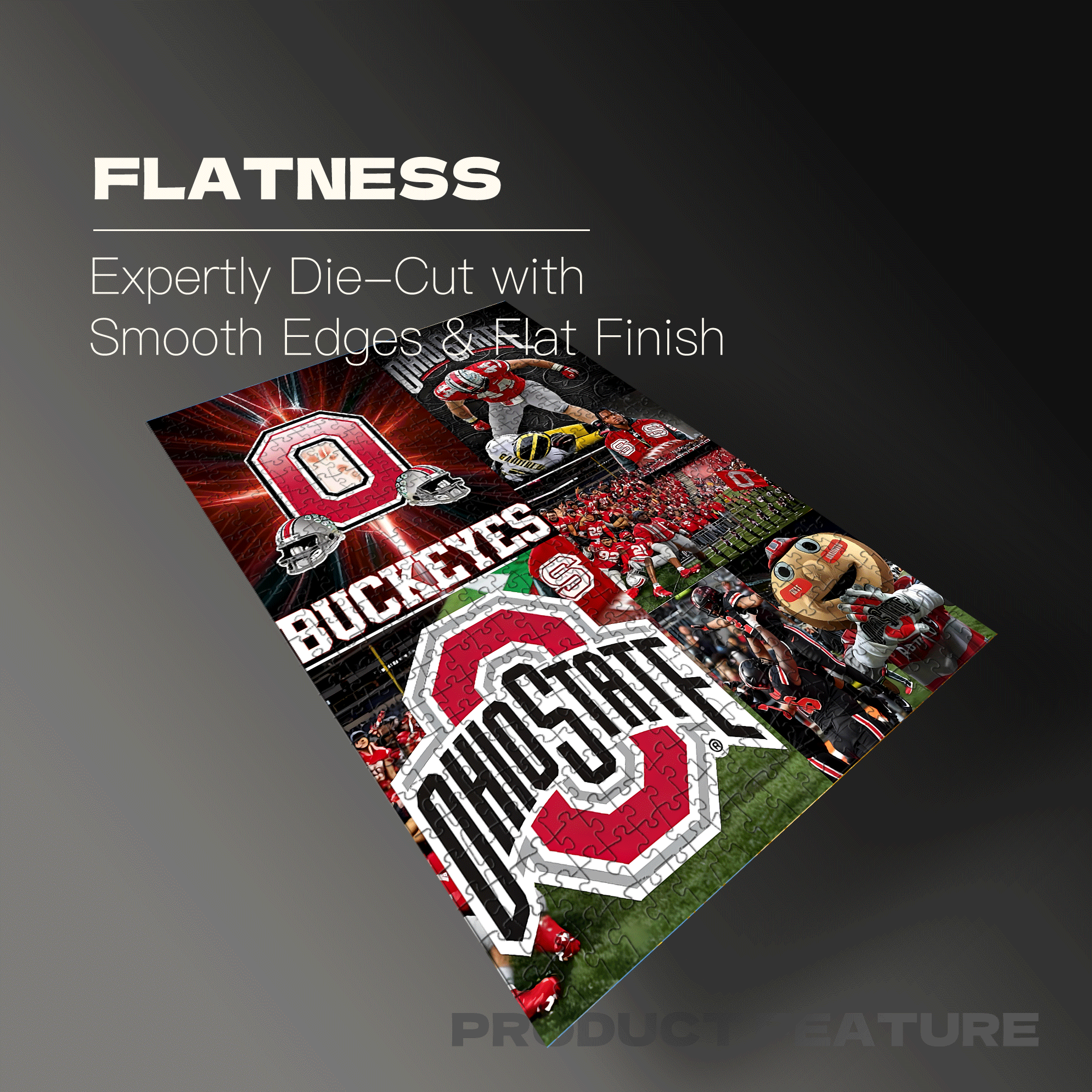 Buckeyes' Passionate Moments 500pcs/1000pcs Jigsaw Puzzle, Scratch-Resistant, Interactive Family Game & Brain-Boosting DIY Decor, Perfect for Halloween, Christmas & New Year Gifts, Family Puzzle Game