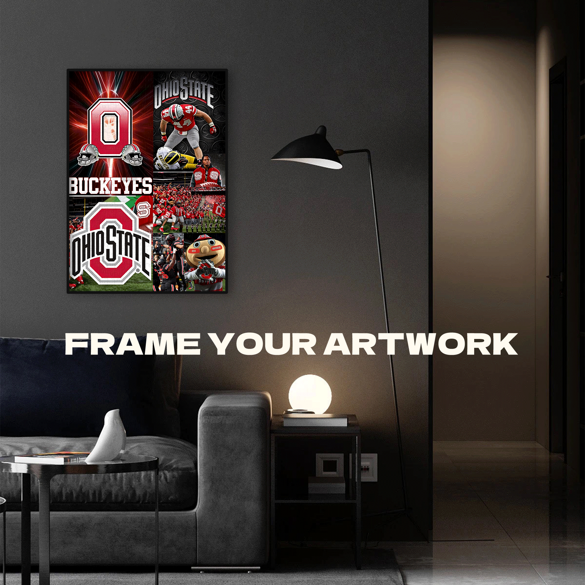 Buckeyes' Passionate Moments 500pcs/1000pcs Jigsaw Puzzle, Scratch-Resistant, Interactive Family Game & Brain-Boosting DIY Decor, Perfect for Halloween, Christmas & New Year Gifts, Family Puzzle Game