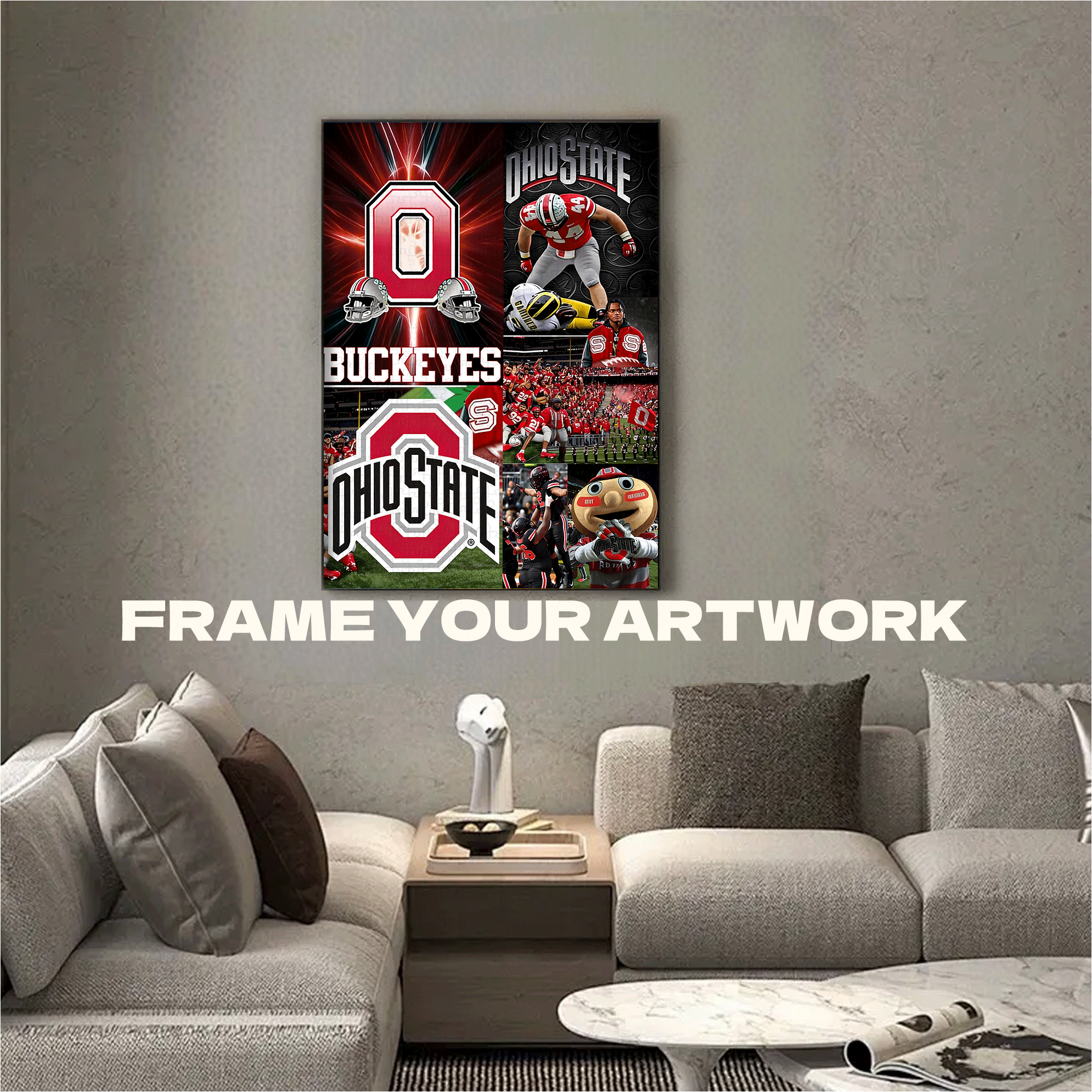 Buckeyes' Passionate Moments 500pcs/1000pcs Jigsaw Puzzle, Scratch-Resistant, Interactive Family Game & Brain-Boosting DIY Decor, Perfect for Halloween, Christmas & New Year Gifts, Family Puzzle Game