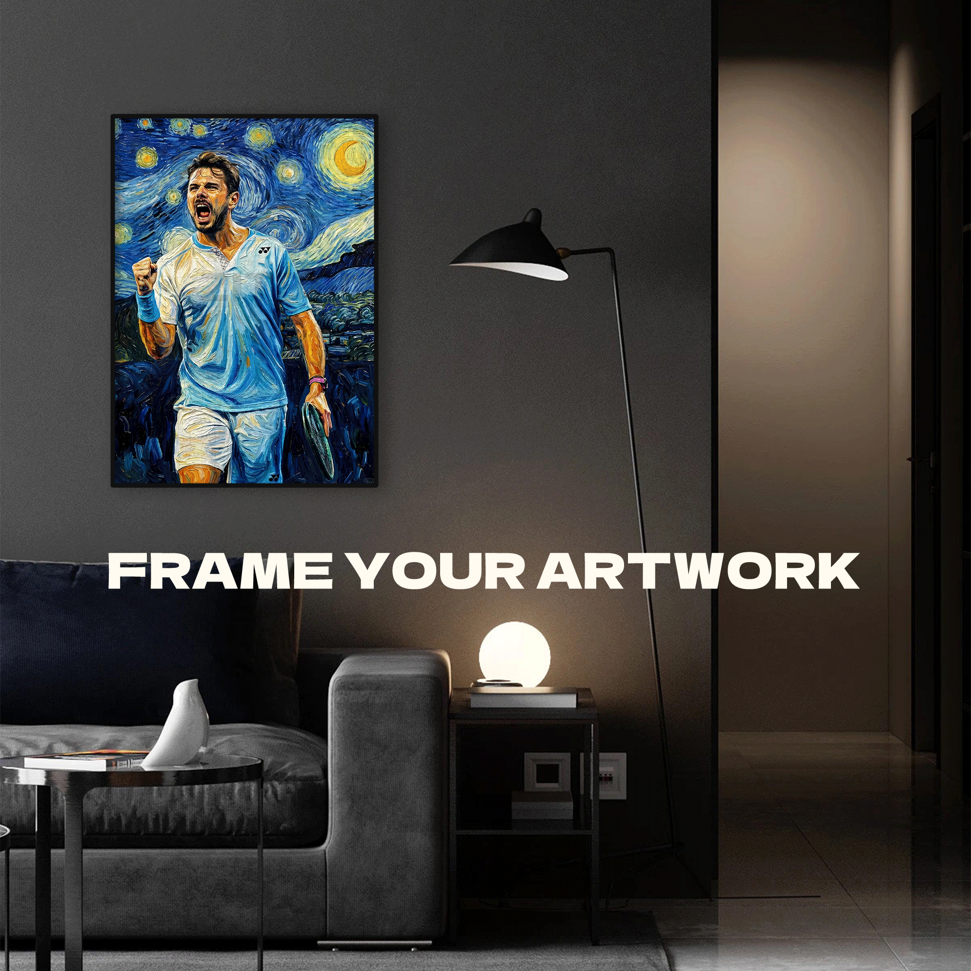 Stanislas Wawrinka 500pcs/1000pcs Jigsaw Puzzle, Scratch-Resistant, Interactive Family Game & Brain-Boosting DIY Decor, Perfect for Halloween, Christmas & New Year Gifts, Family Puzzle Game