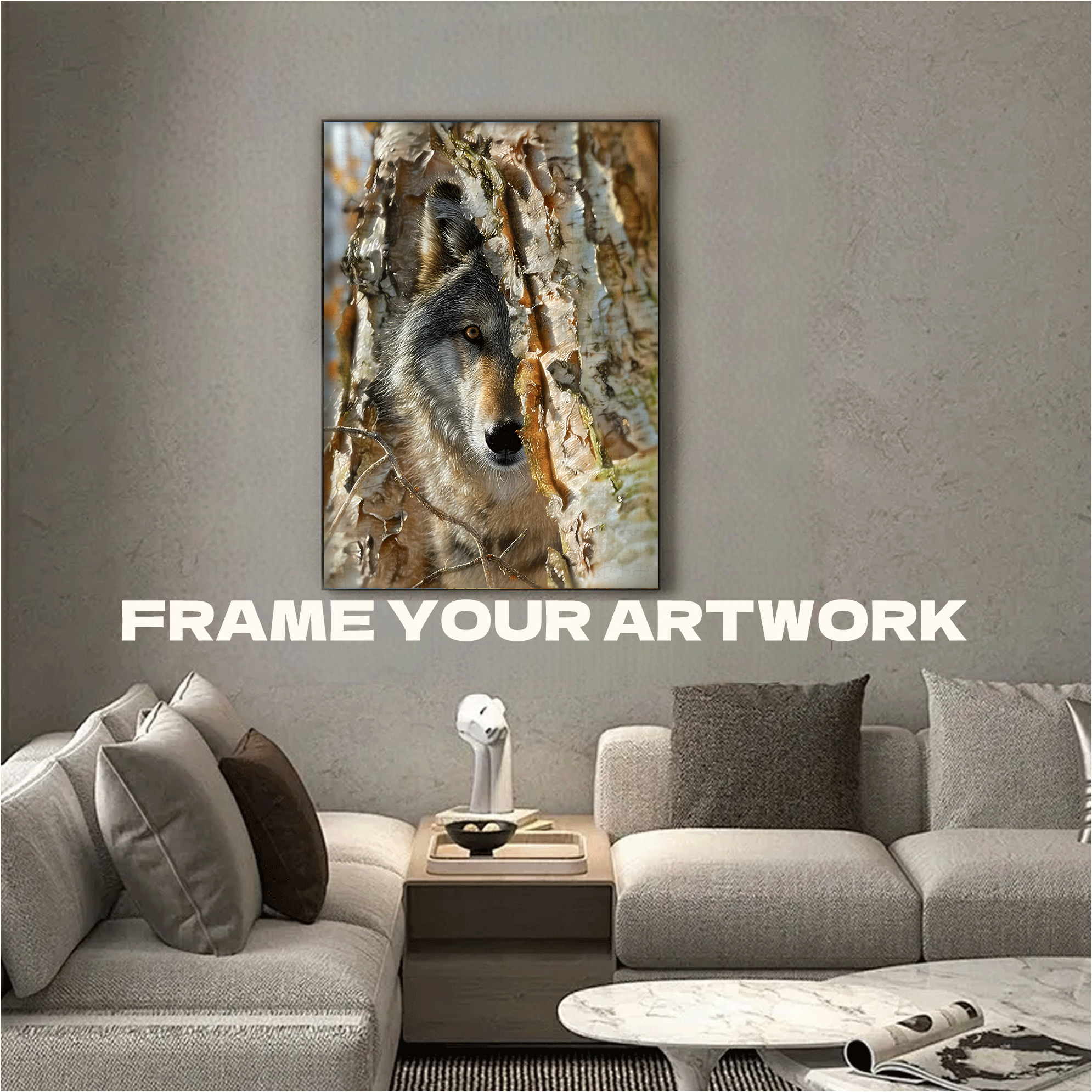 Sunsout Wolf Encounter 500pcs/1000pcs Jigsaw Puzzle, Scratch-Resistant, Interactive Family Game & Brain-Boosting DIY Decor, Perfect for Halloween, Christmas & New Year Gifts, Family Puzzle Game