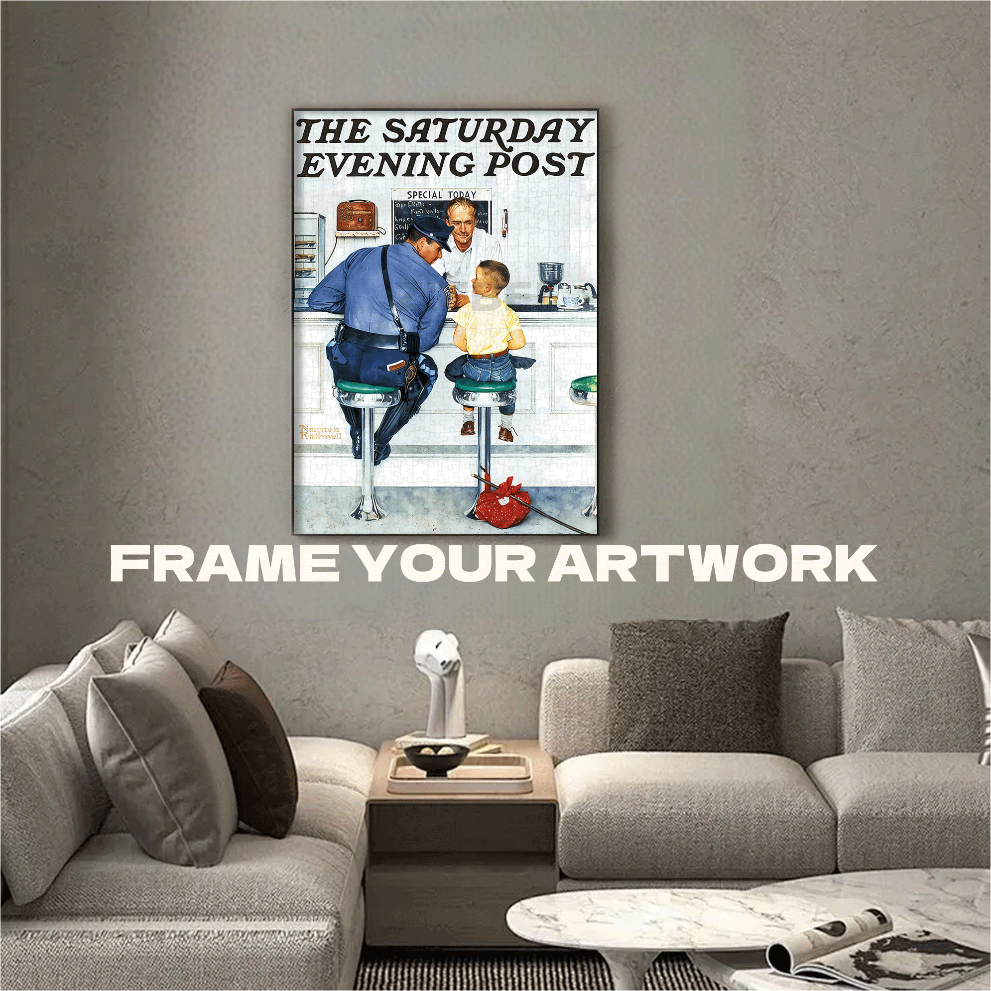The Runaway Nostalgic Poster 500pcs/1000pcs Jigsaw Puzzle, Scratch-Resistant, Interactive Family Game & Brain-Boosting DIY Decor, Perfect for Halloween, Christmas & New Year Gifts, Family Puzzle Game