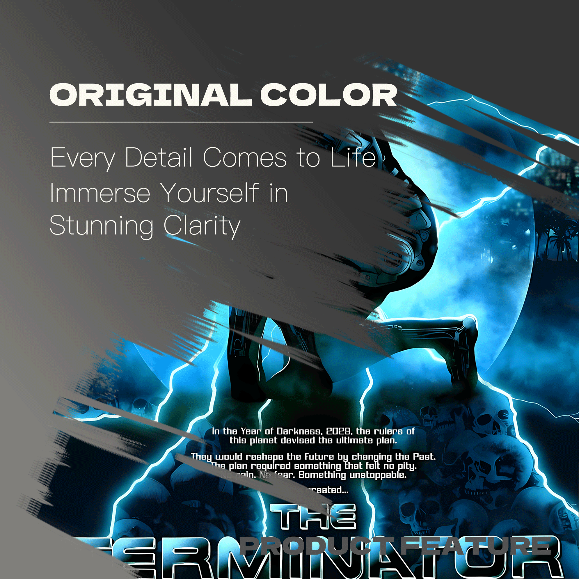 THE TERMINATOR (1984) Poster 500pcs/1000pcs Jigsaw Puzzle, Scratch-Resistant, Interactive Family Game & Brain-Boosting DIY Decor, Perfect for Halloween, Christmas & New Year Gifts, Family Puzzle Game
