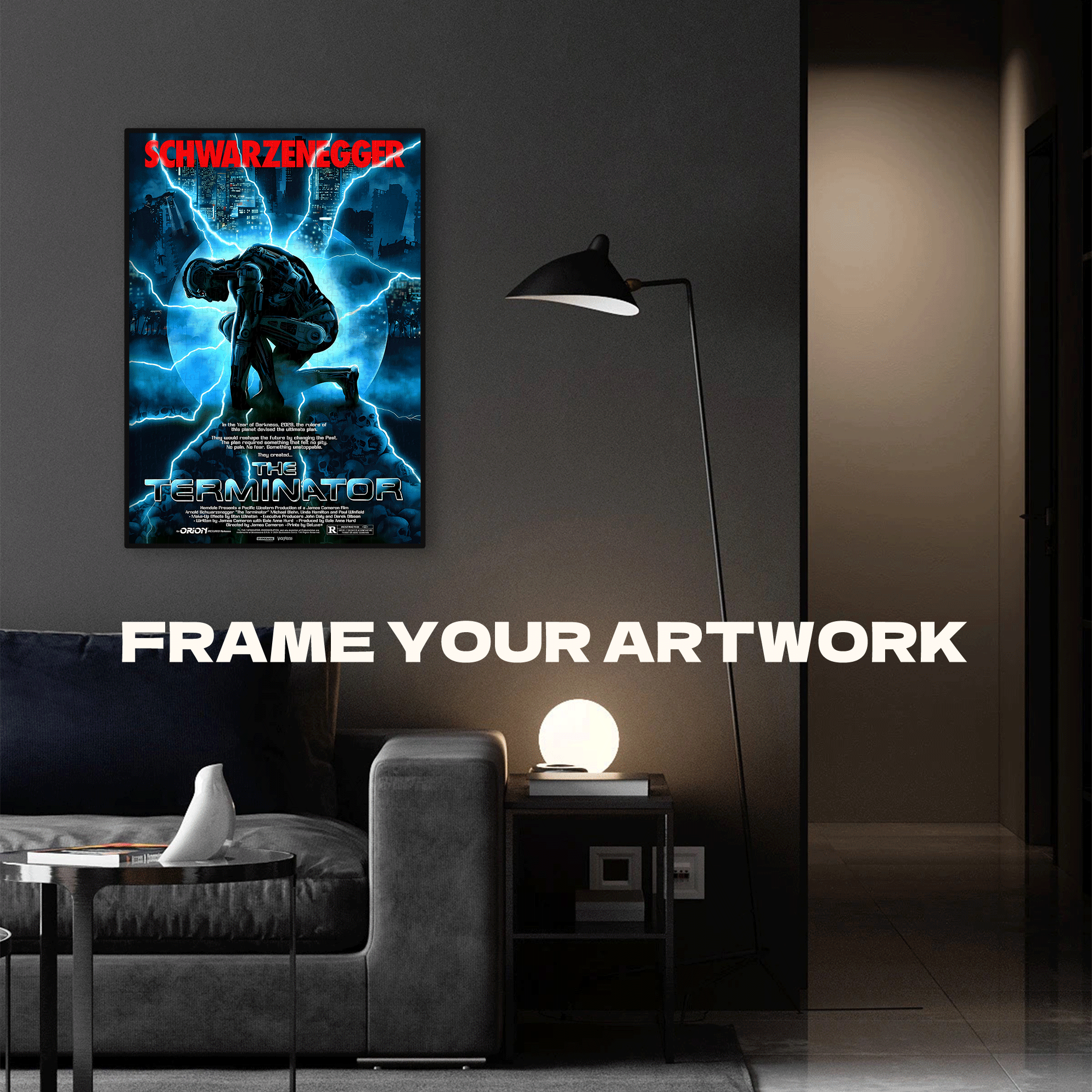 THE TERMINATOR (1984) Poster 500pcs/1000pcs Jigsaw Puzzle, Scratch-Resistant, Interactive Family Game & Brain-Boosting DIY Decor, Perfect for Halloween, Christmas & New Year Gifts, Family Puzzle Game