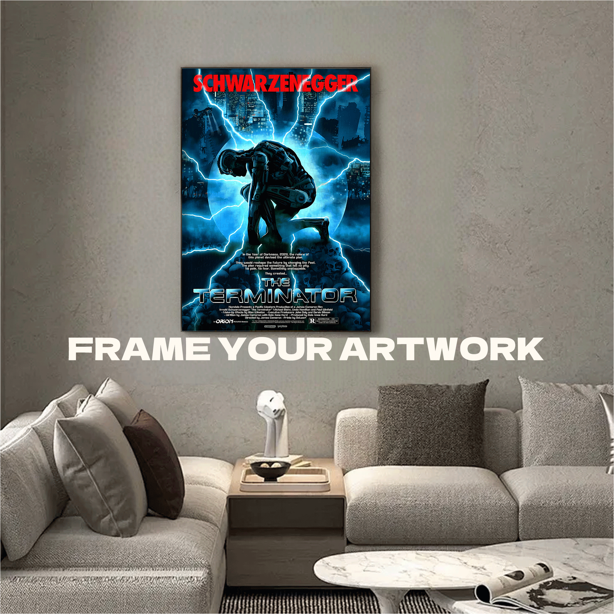 THE TERMINATOR (1984) Poster 500pcs/1000pcs Jigsaw Puzzle, Scratch-Resistant, Interactive Family Game & Brain-Boosting DIY Decor, Perfect for Halloween, Christmas & New Year Gifts, Family Puzzle Game