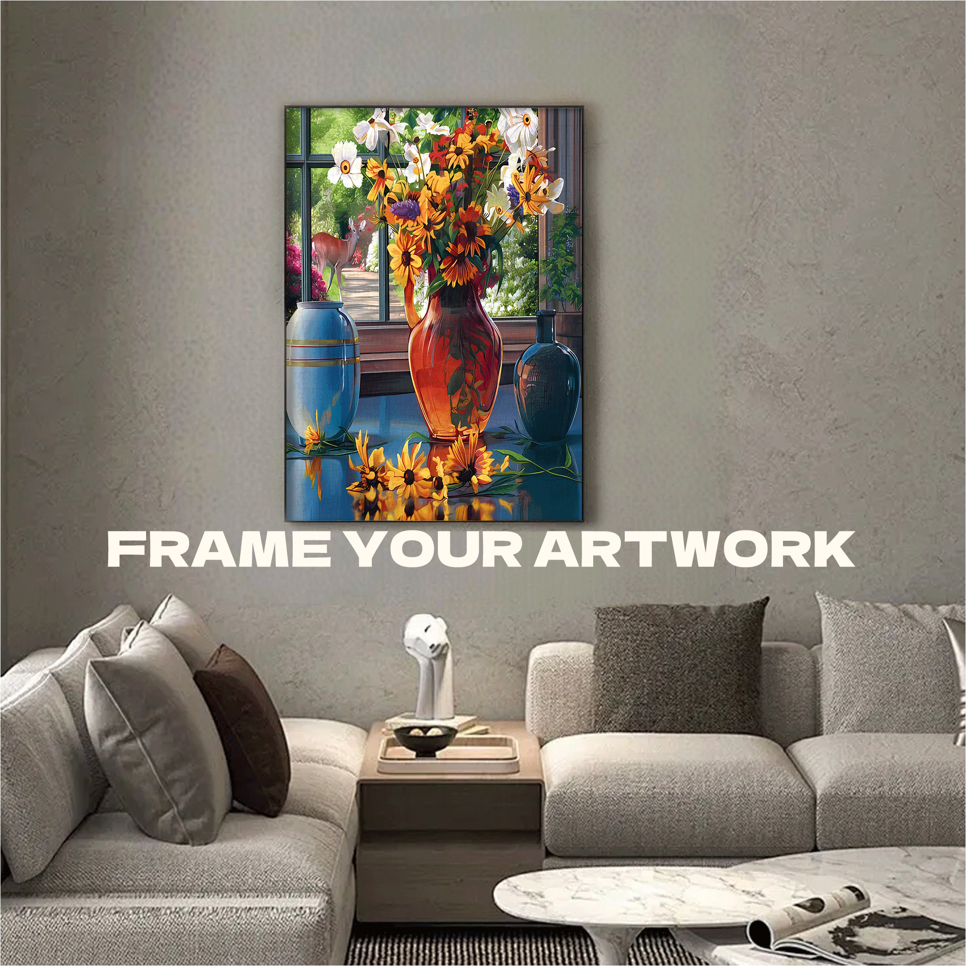 View Through Window 500pcs/1000pcs Jigsaw Puzzle, Scratch-Resistant, Interactive Family Game & Brain-Boosting DIY Decor, Perfect for Halloween, Christmas & New Year Gifts, Family Puzzle Game