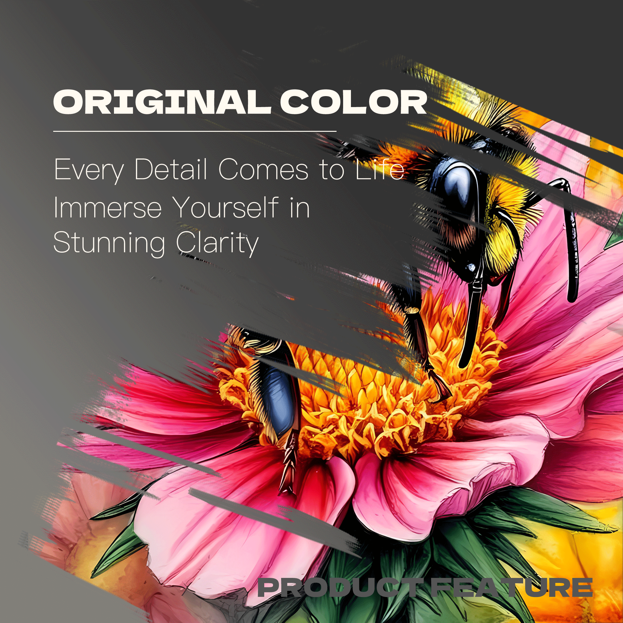 Watercolor Bee 500pcs/1000pcs Jigsaw Puzzle, Scratch-Resistant, Interactive Family Game & Brain-Boosting DIY Decor, Perfect for Halloween, Christmas & New Year Gifts, Family Puzzle Game