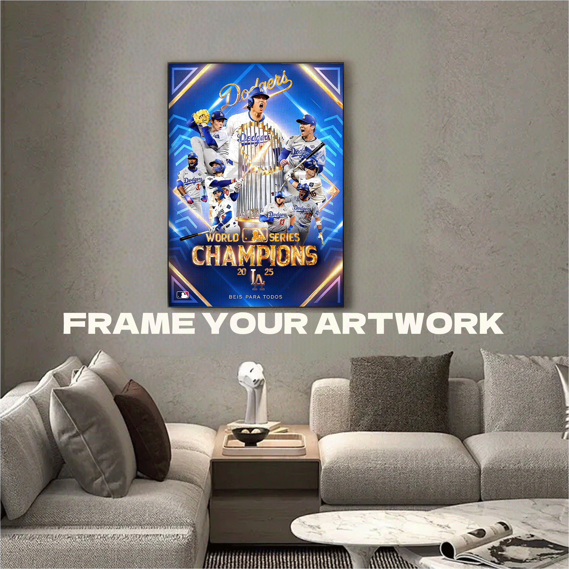 World Series Champions 2025 500pcs/1000pcs Jigsaw Puzzle, Scratch-Resistant, Interactive Family Game & Brain-Boosting DIY Decor, Perfect for Halloween, Christmas & New Year Gifts, Family Puzzle Game