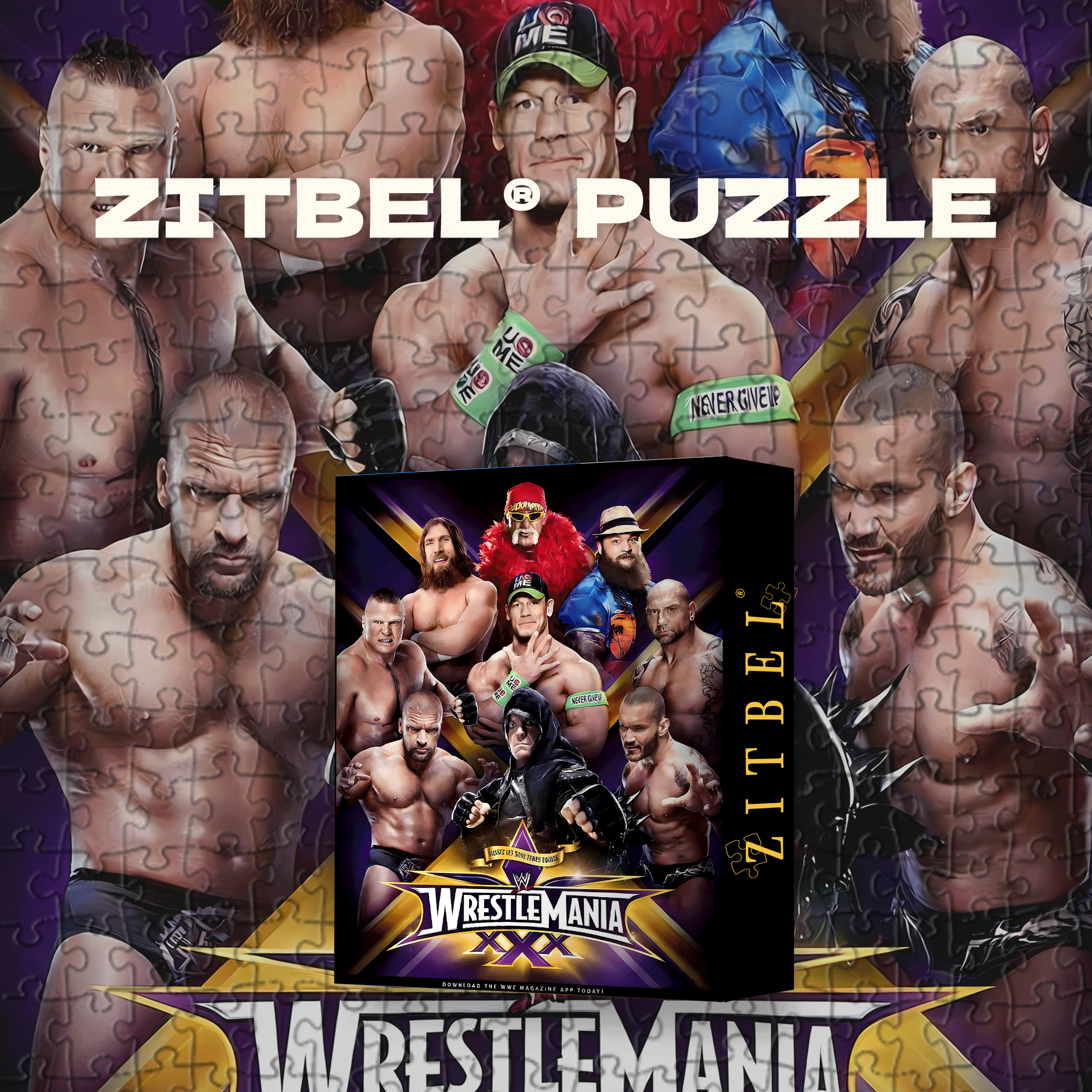 Wrestlemania 30 500pcs/1000pcs Jigsaw Puzzle, Scratch-Resistant, Interactive Family Game & Brain-Boosting DIY Decor, Perfect for Halloween, Christmas & New Year Gifts, Family Puzzle Game