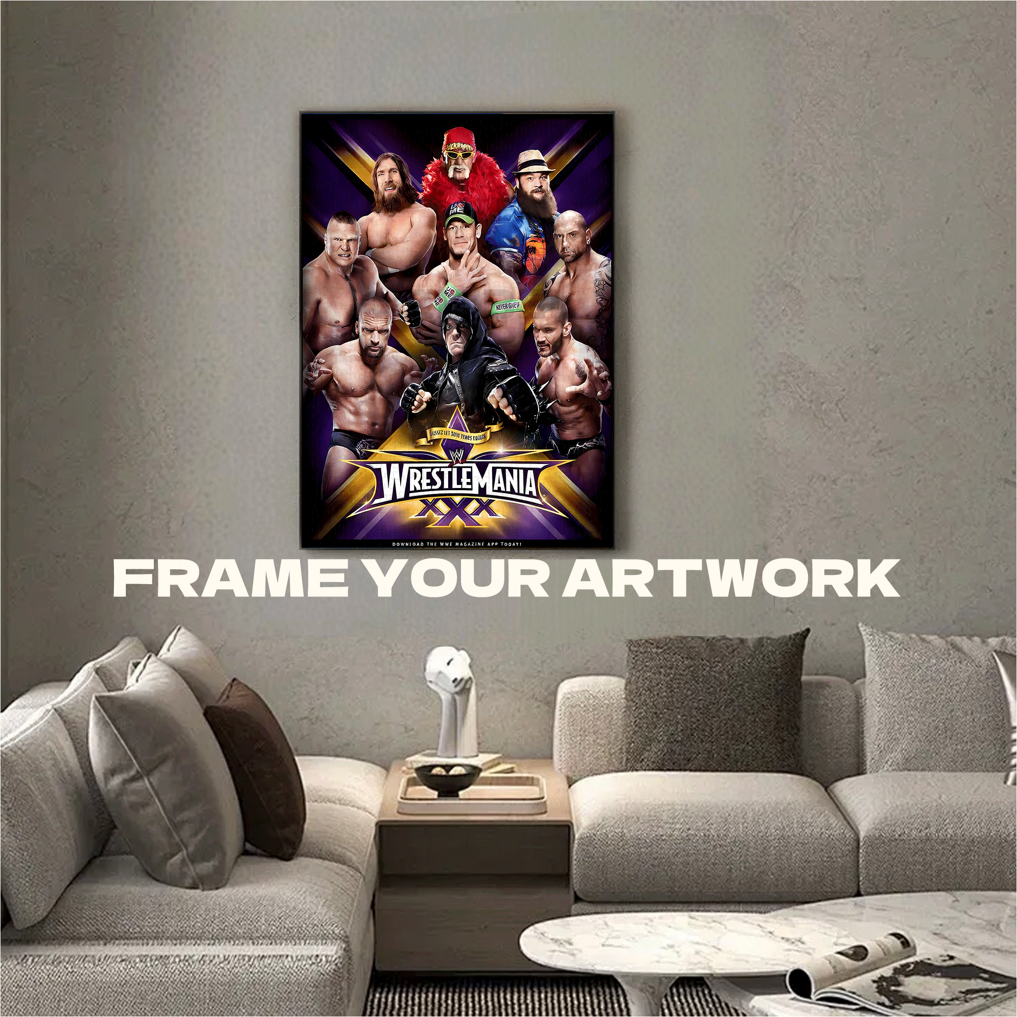 Wrestlemania 30 500pcs/1000pcs Jigsaw Puzzle, Scratch-Resistant, Interactive Family Game & Brain-Boosting DIY Decor, Perfect for Halloween, Christmas & New Year Gifts, Family Puzzle Game