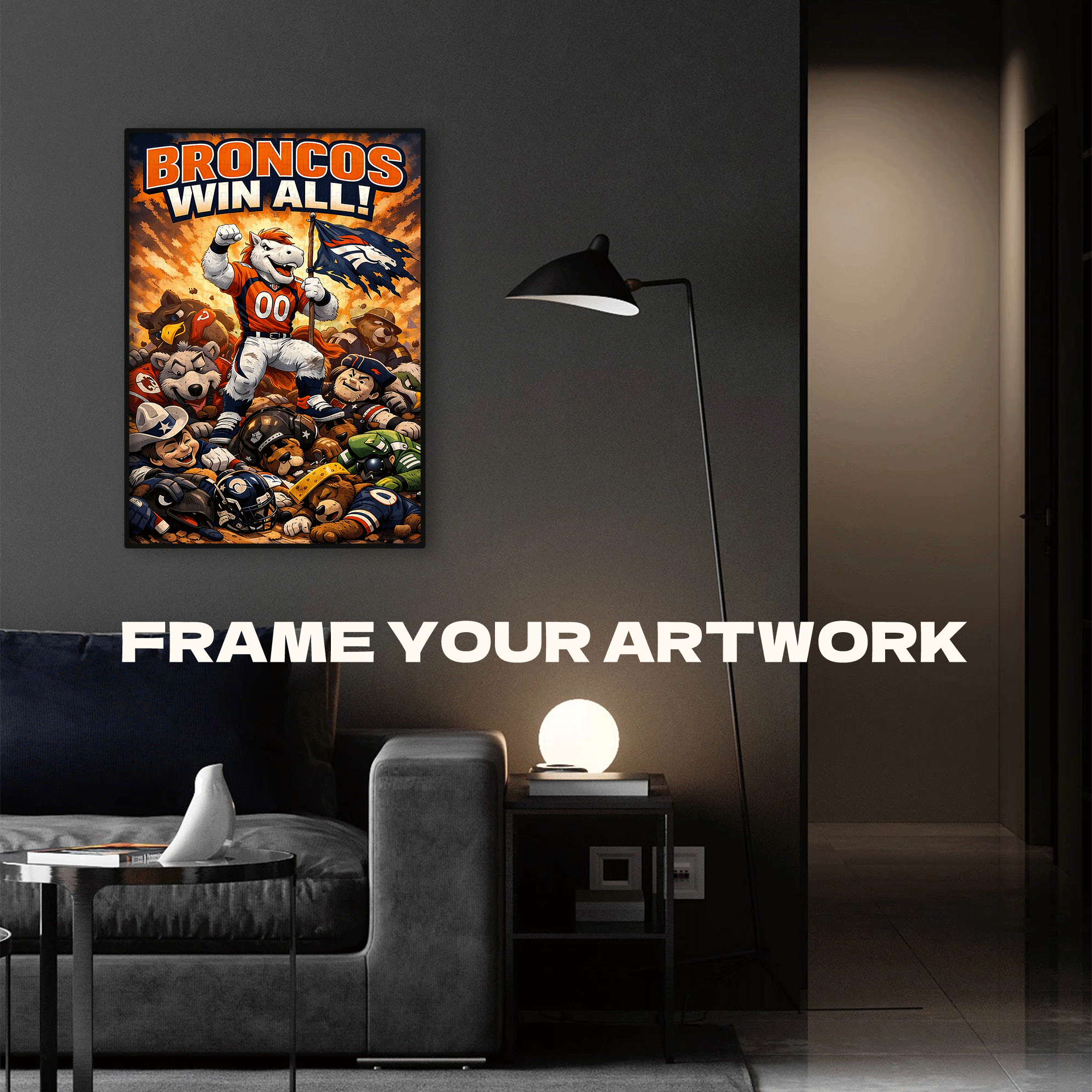 Broncos Domination 500pcs/1000pcs Jigsaw Puzzle, Scratch-Resistant, Interactive Family Game & Brain-Boosting DIY Decor, Perfect for Halloween, Christmas & New Year Gifts, Family Puzzle Game